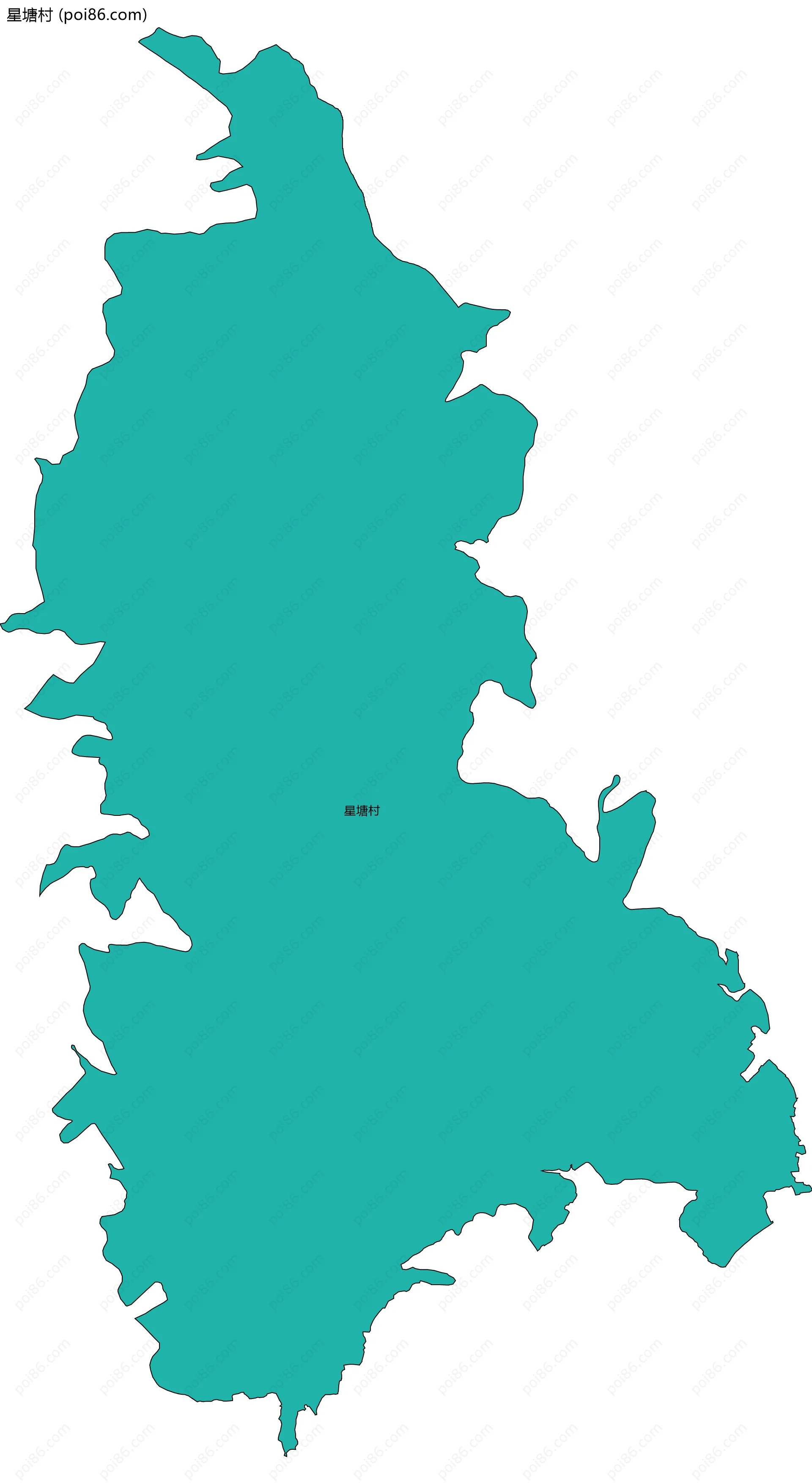 星塘村边界地图