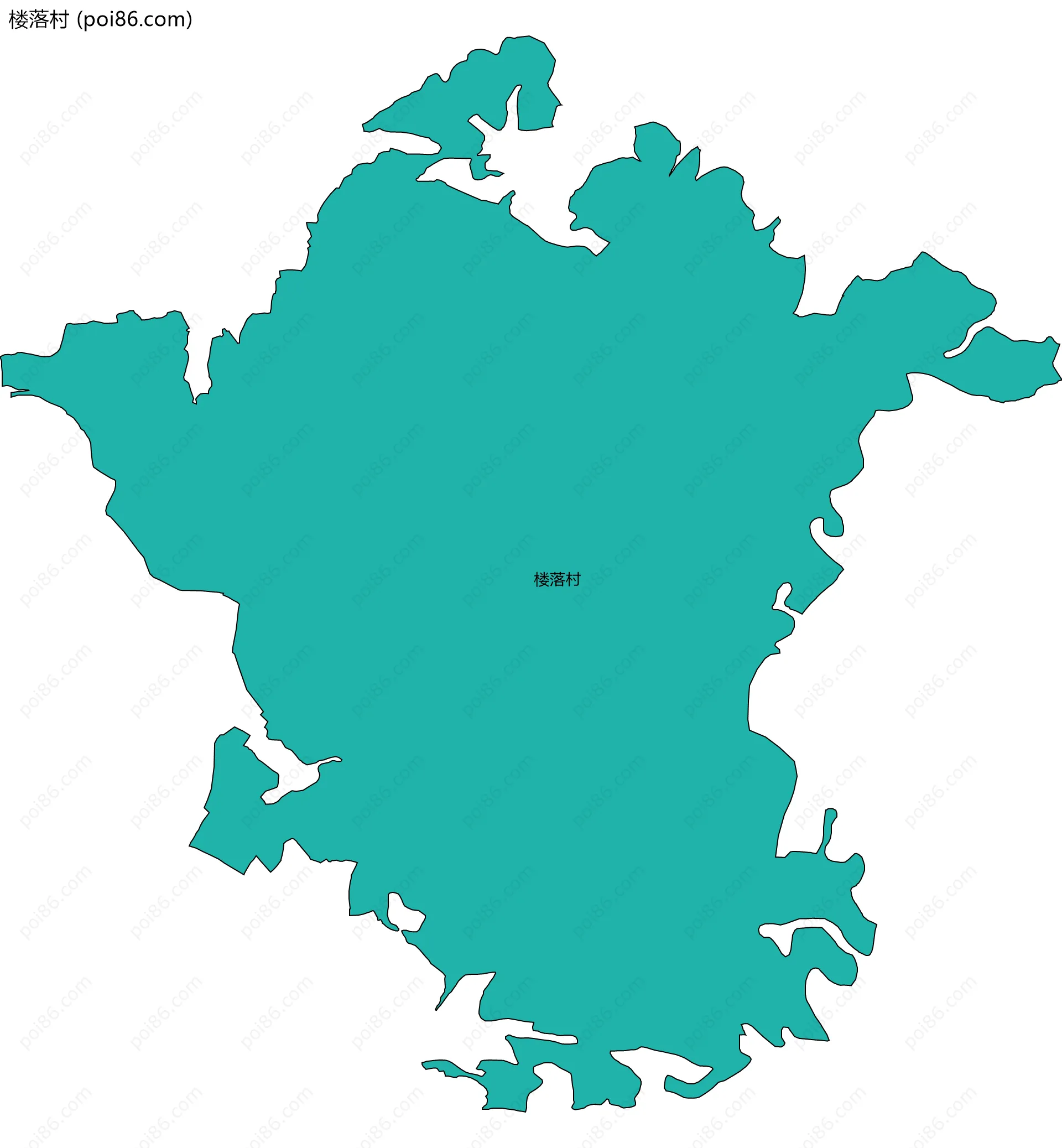 楼落村边界地图