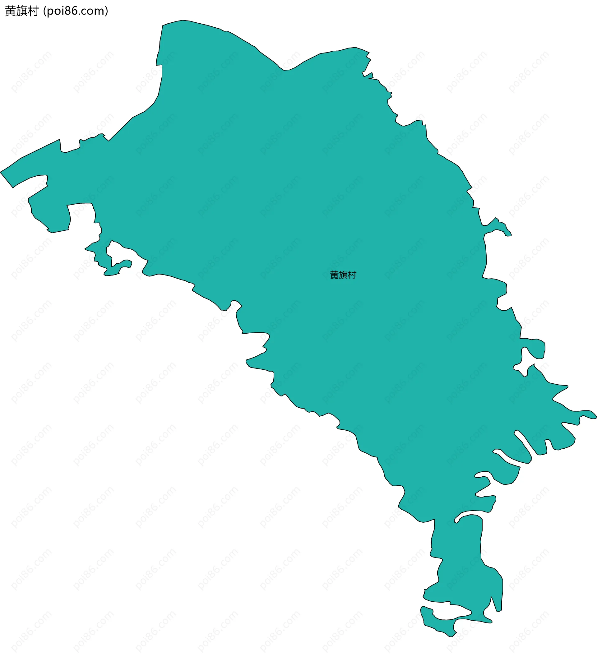 黄旗村边界地图