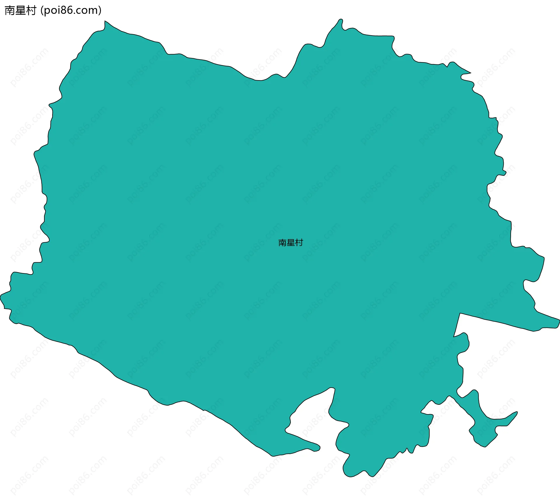 南星村边界地图