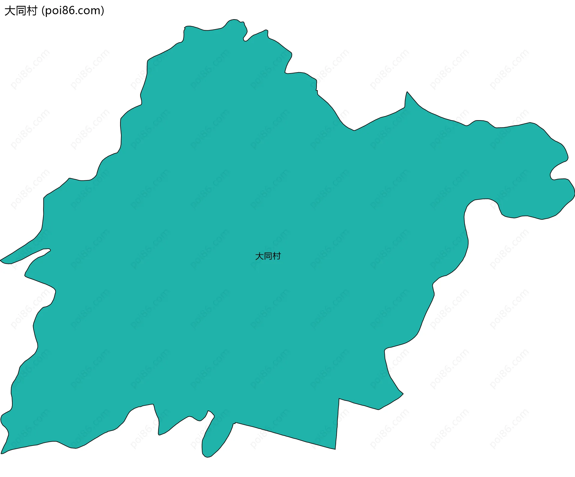 大同村边界地图