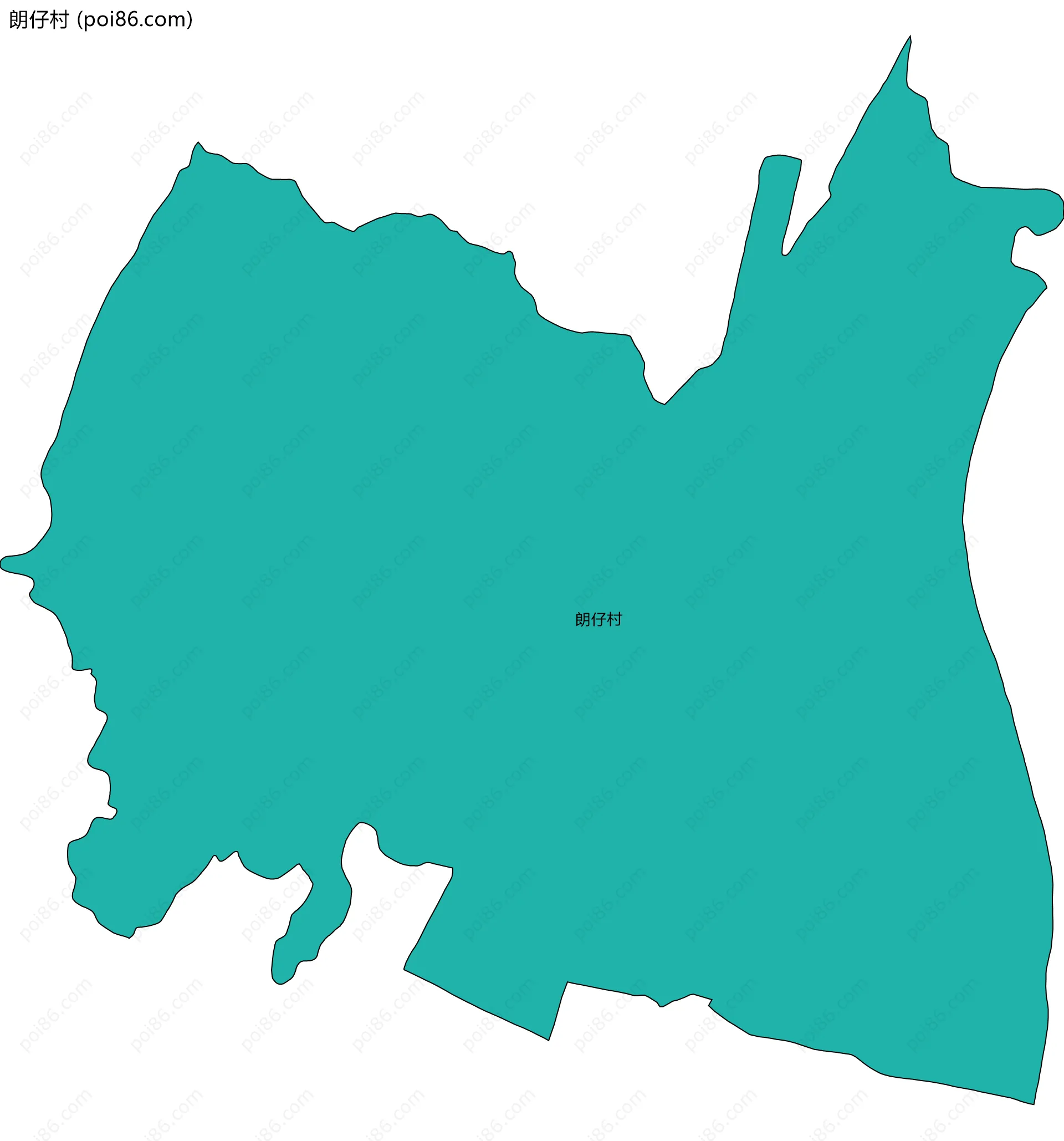 朗仔村边界地图