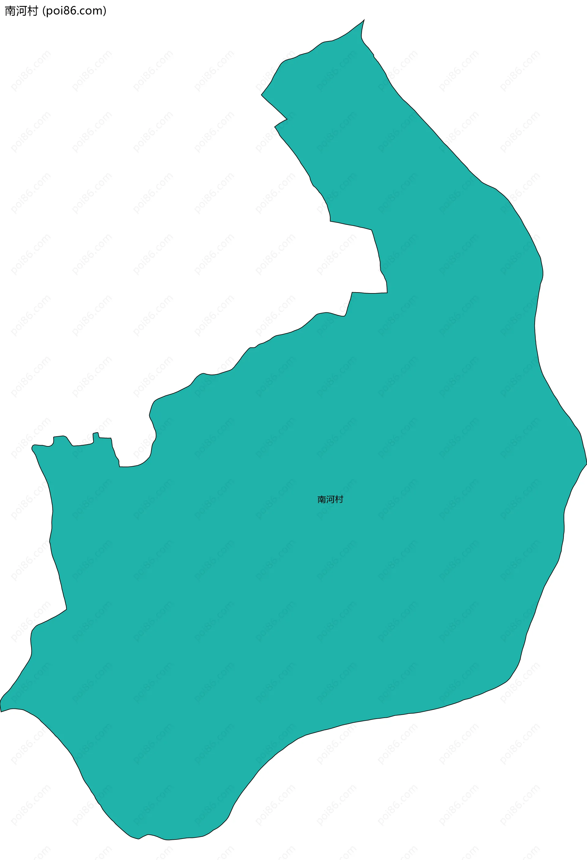 南河村边界地图