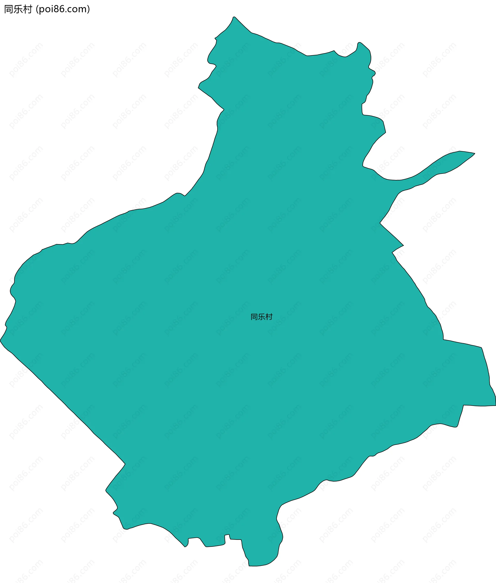 同乐村边界地图