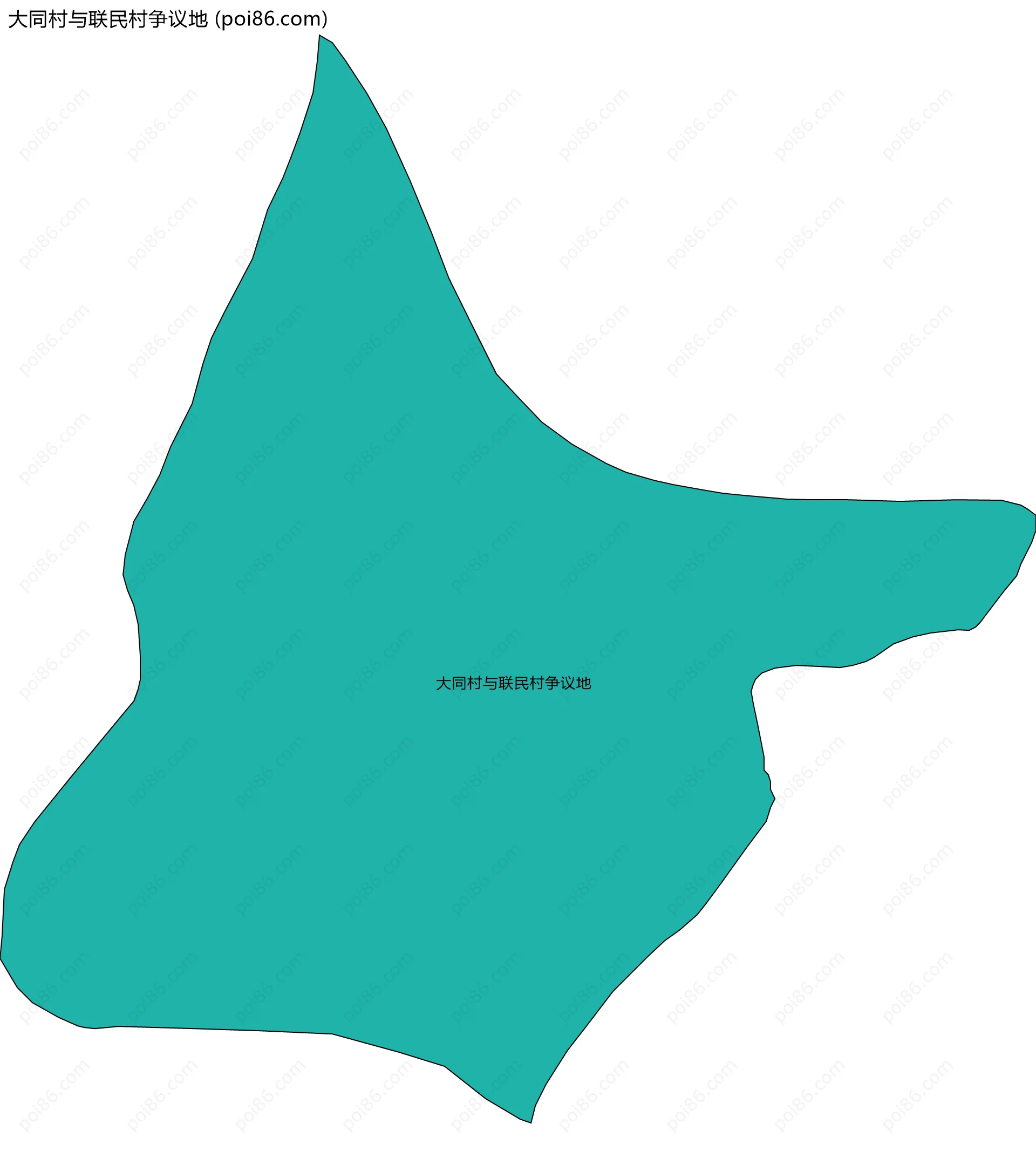 大同村与联民村争议地边界地图