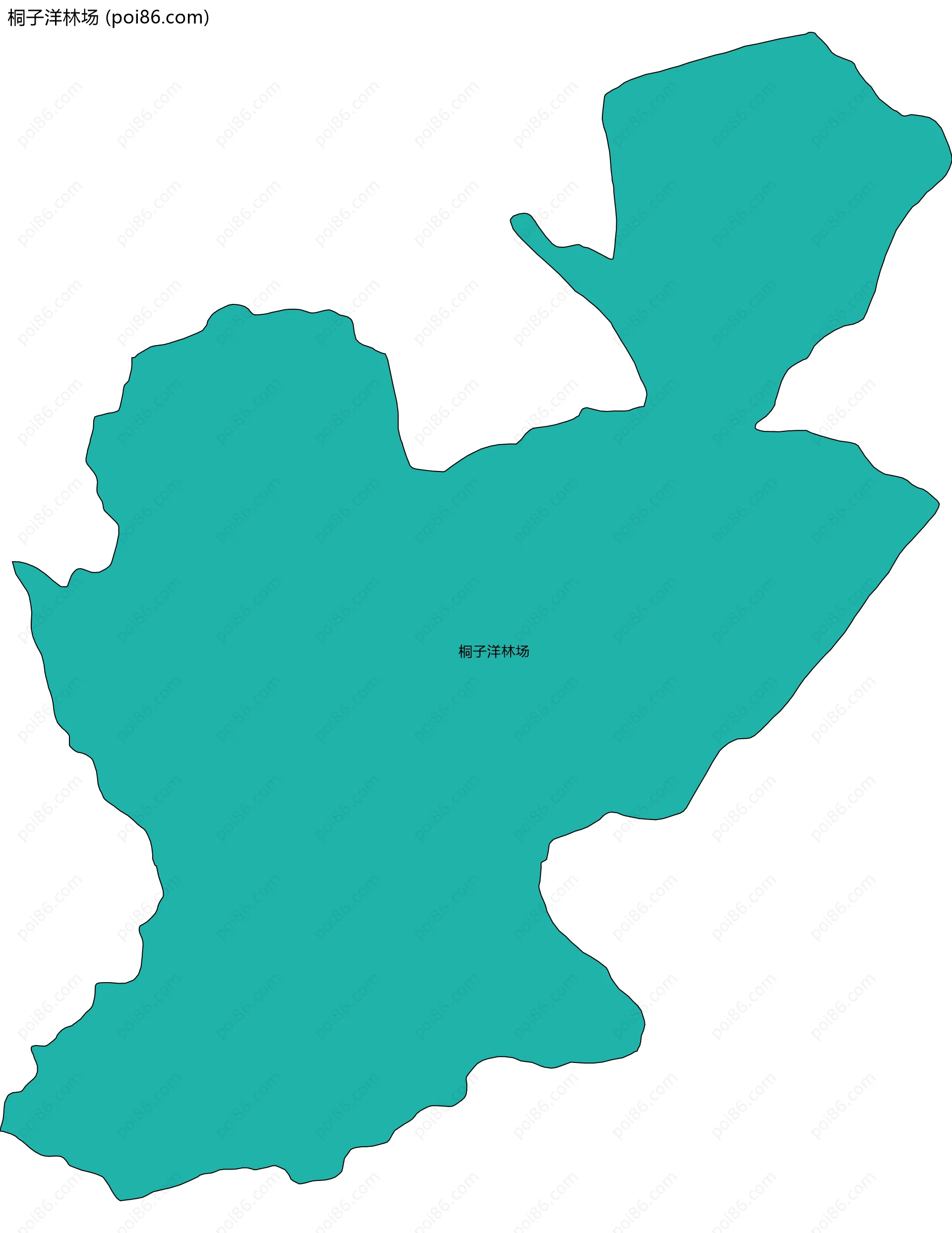 桐子洋林场边界地图