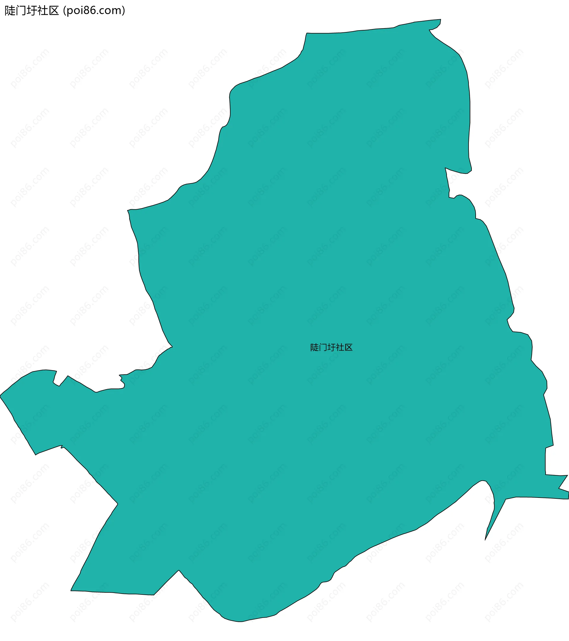 陡门圩社区边界地图