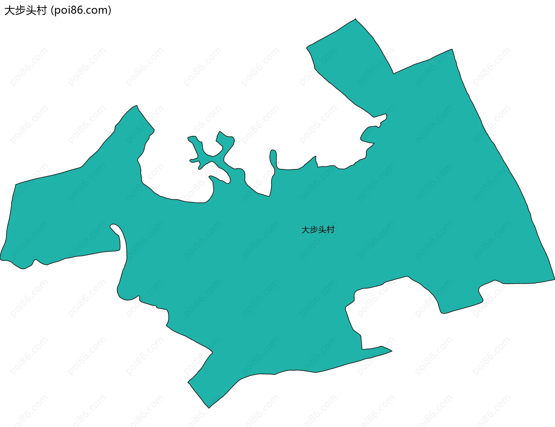 大步头村边界地图