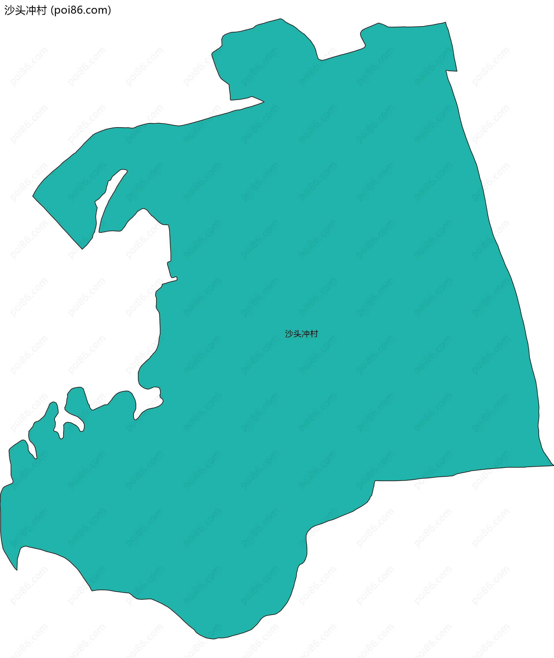 沙头冲村边界地图