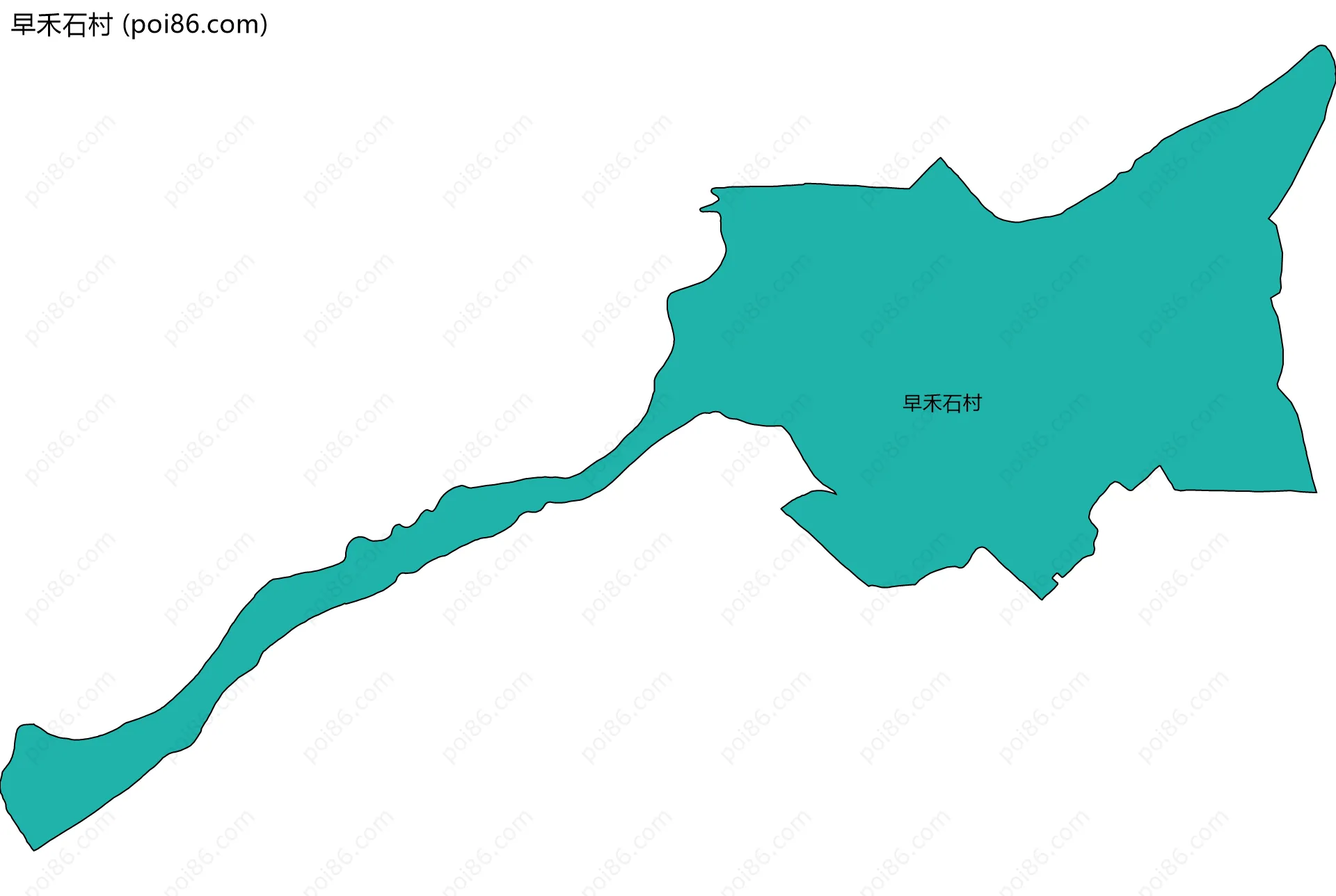 早禾石村边界地图