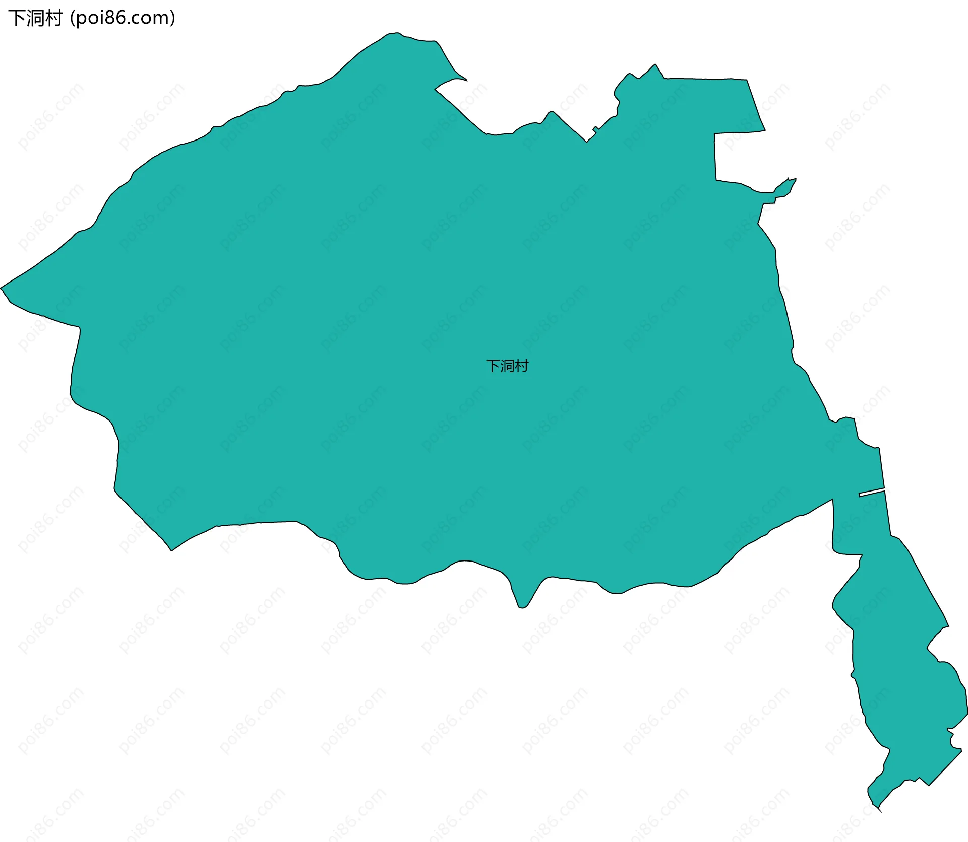 下洞村边界地图