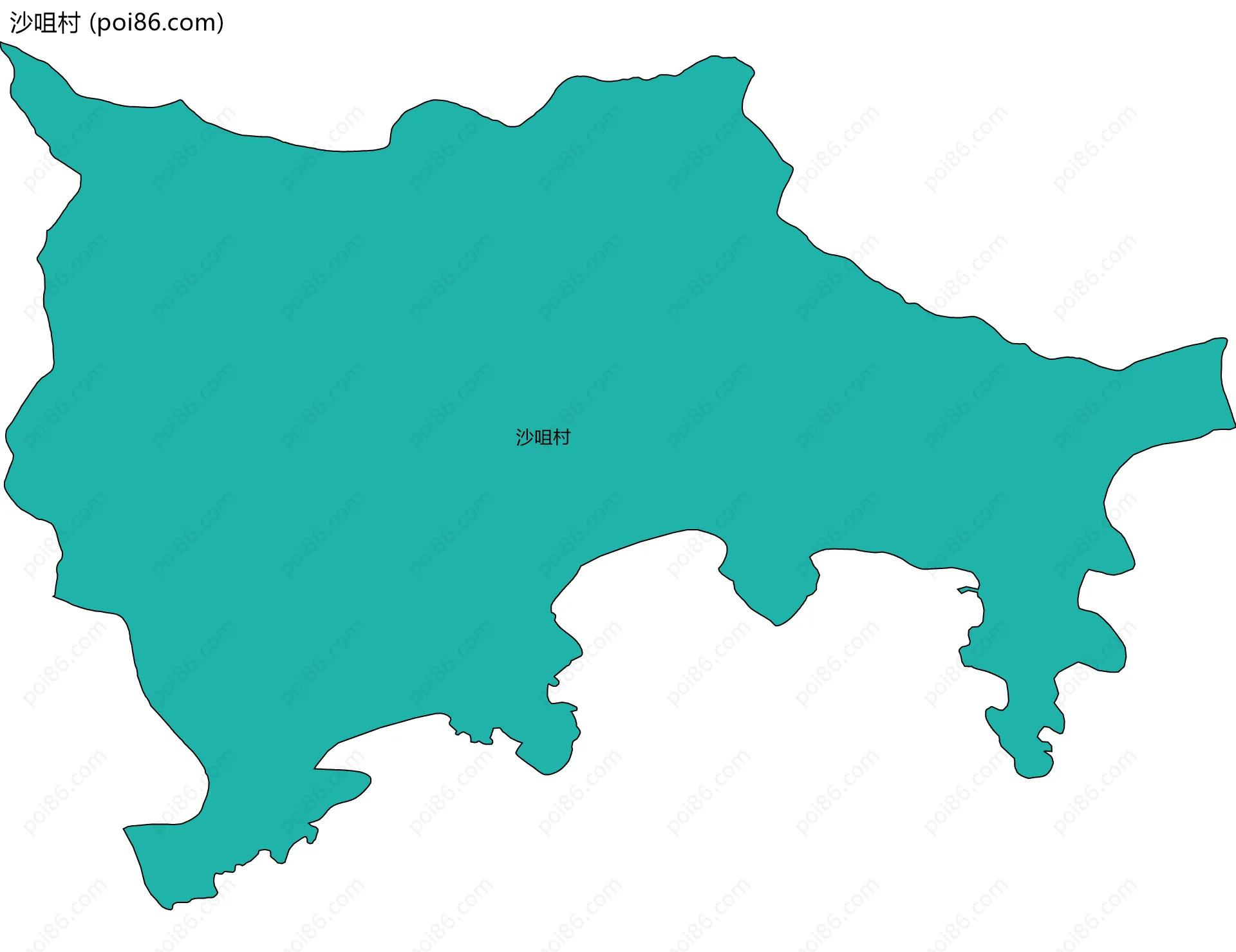 沙咀村边界地图