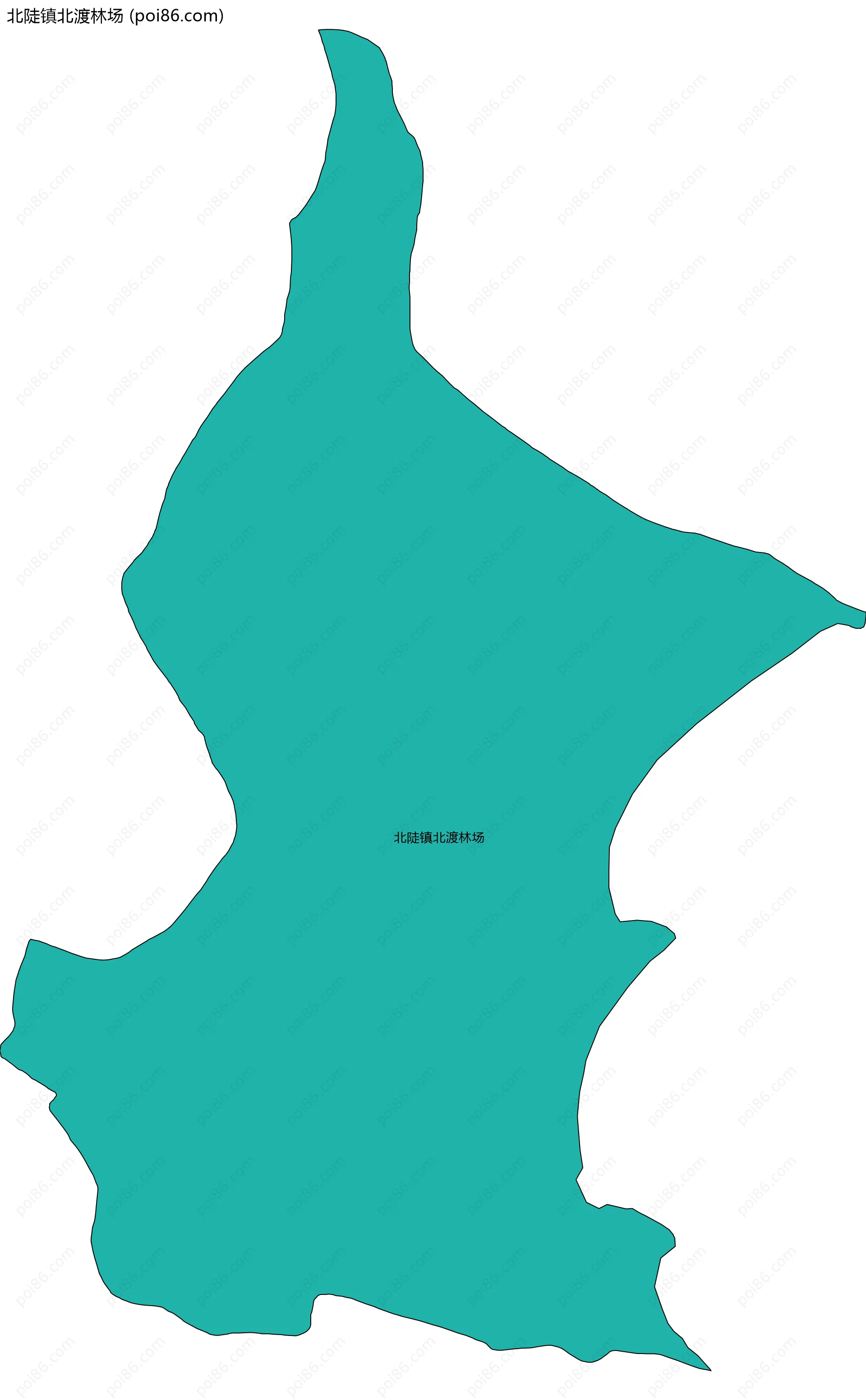 北陡镇北渡林场边界地图