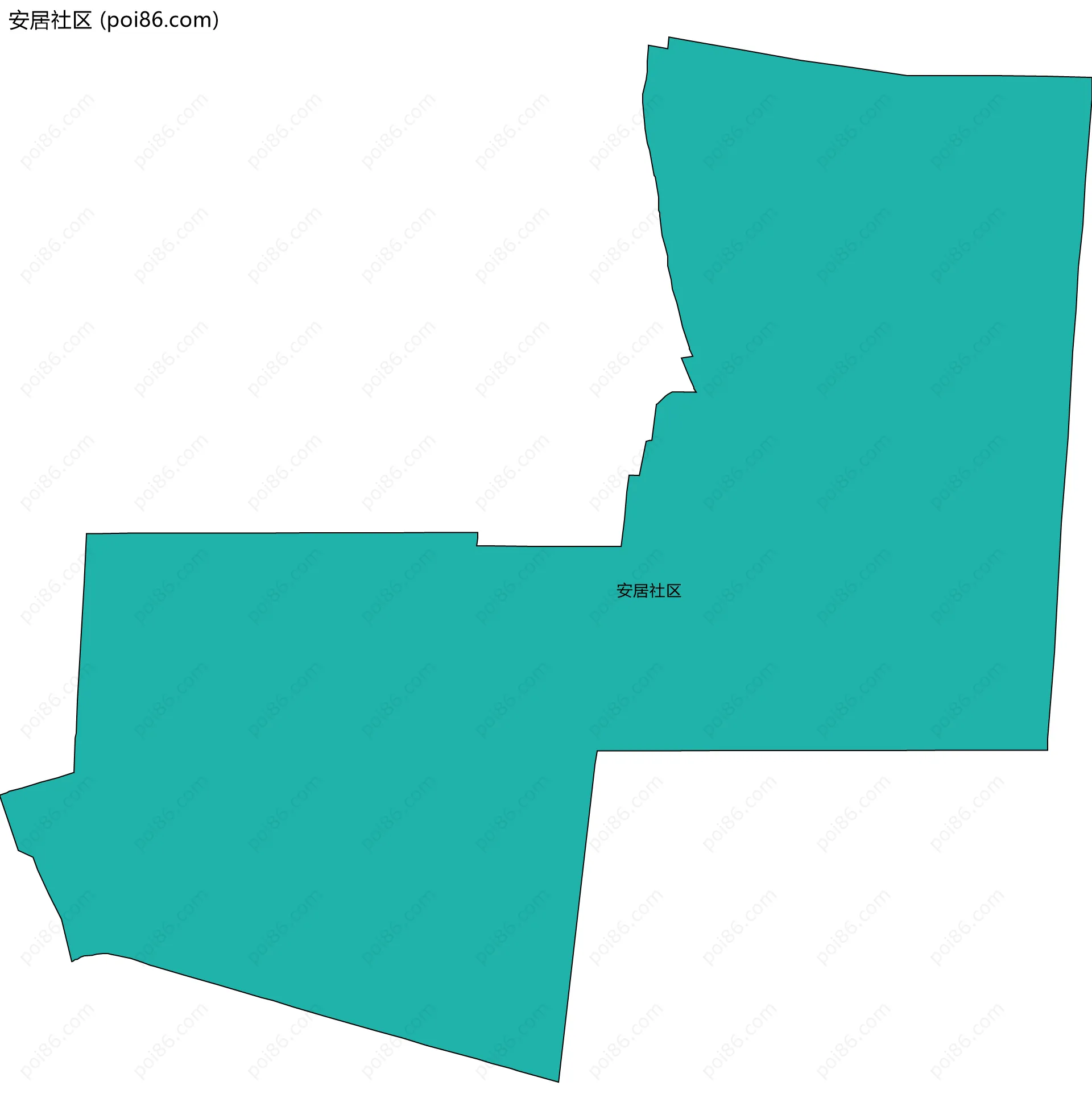 安居社区边界地图