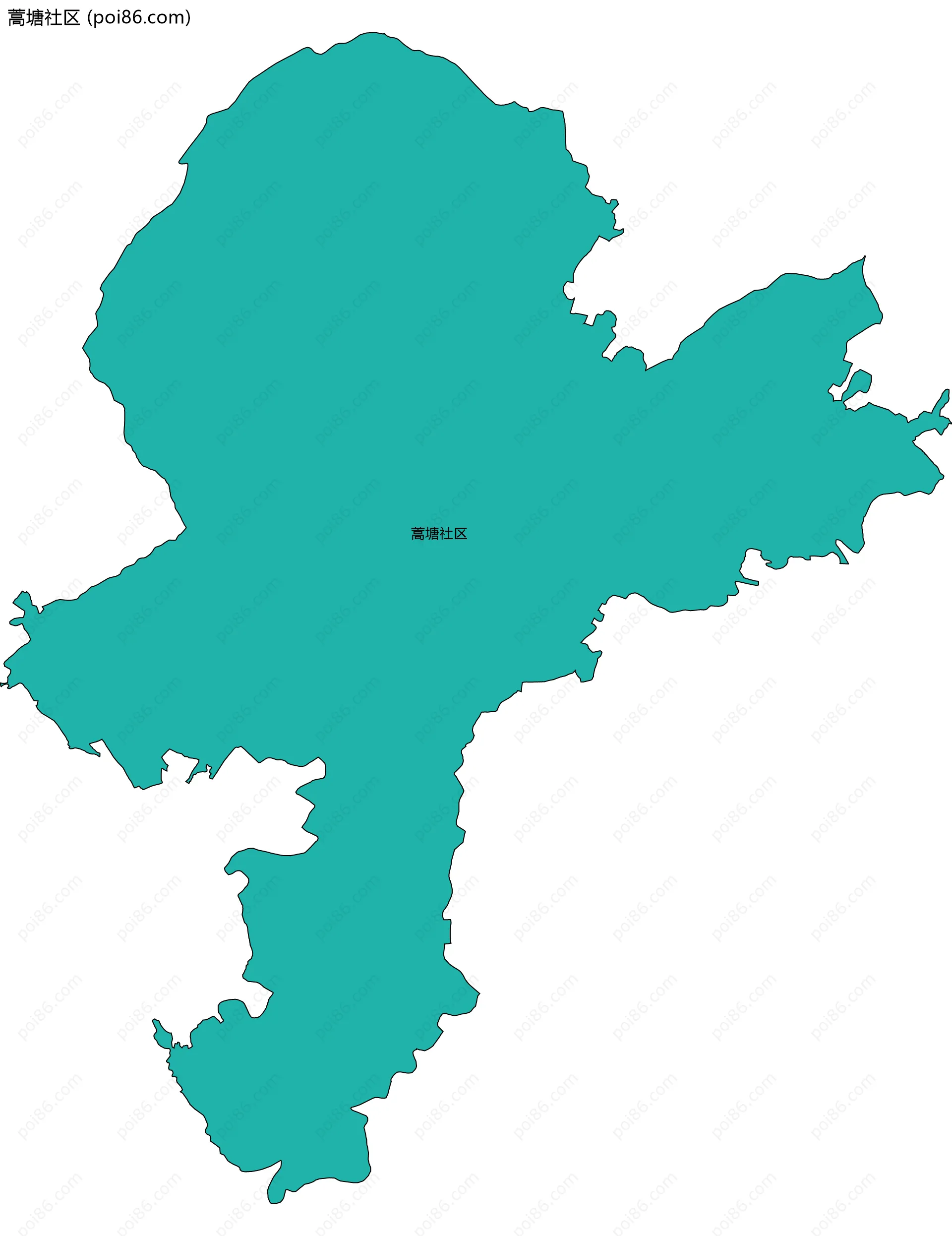 蒿塘社区边界地图