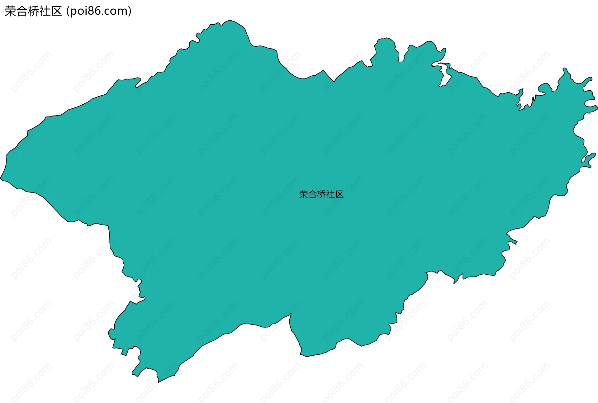 荣合桥社区边界地图