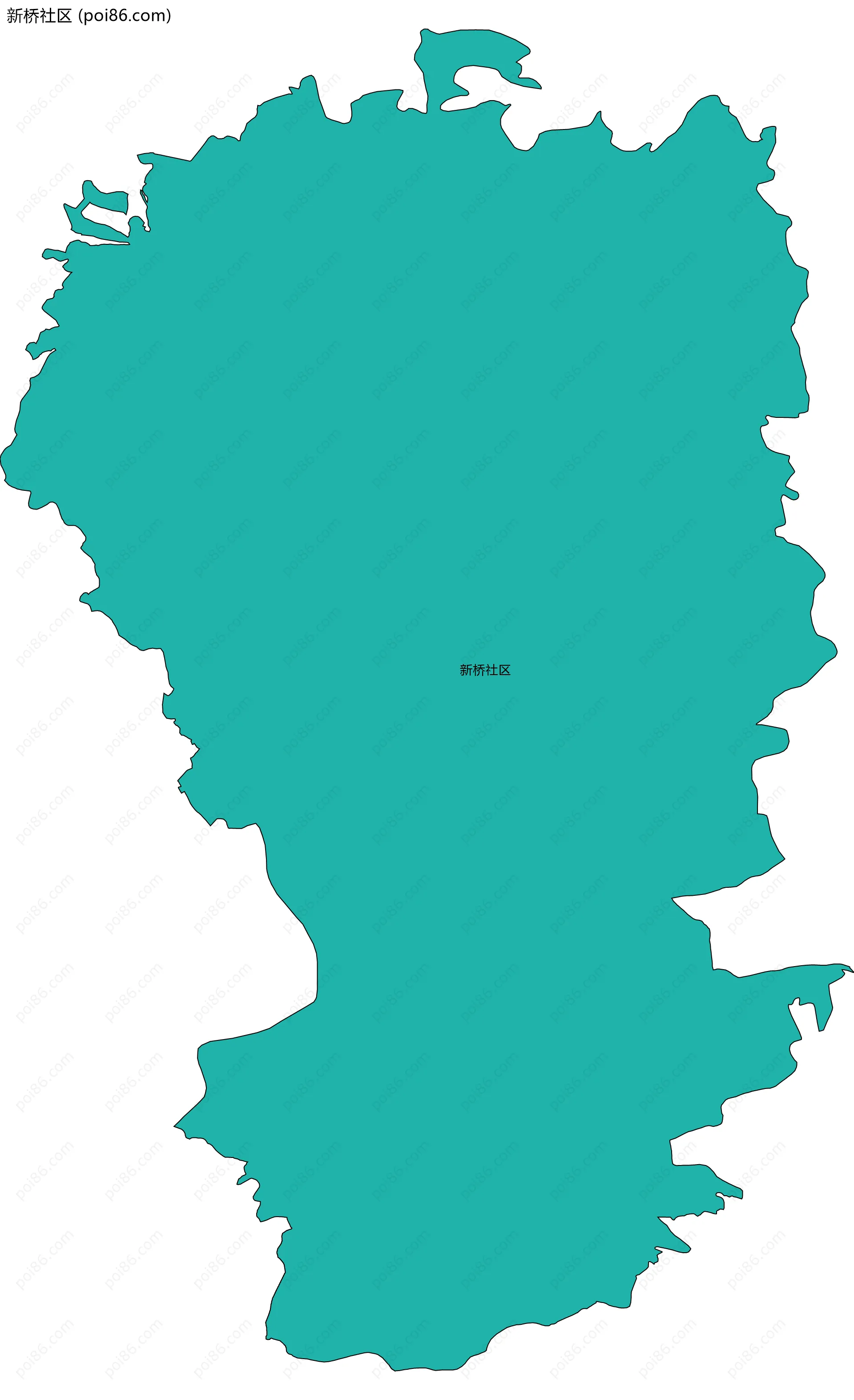 新桥社区边界地图