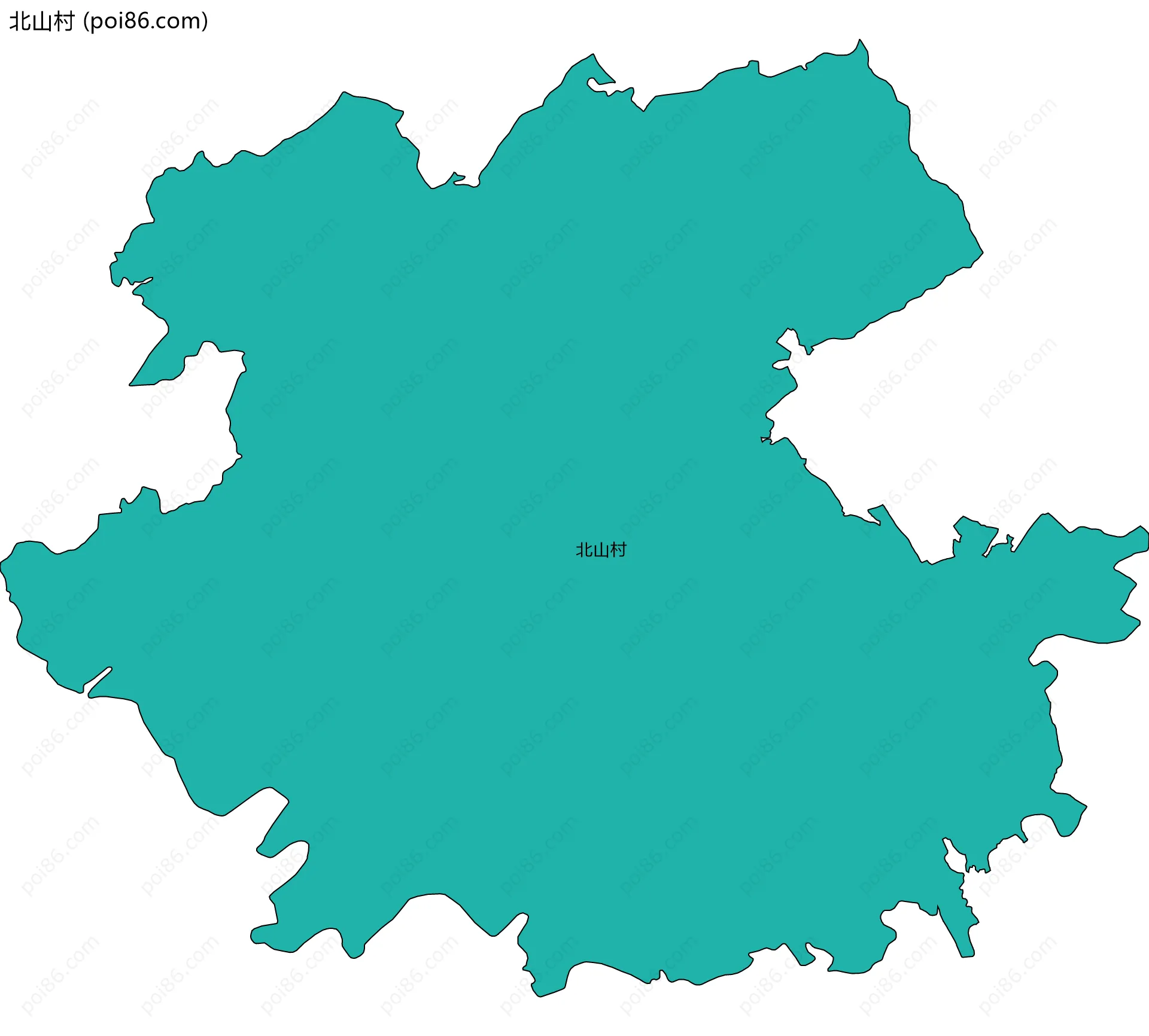 北山村边界地图