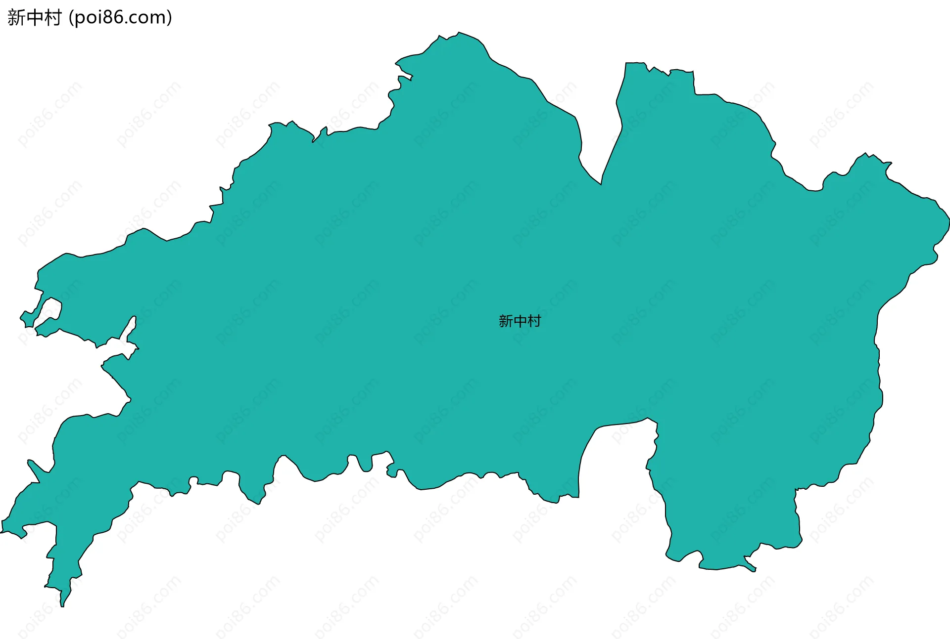 新中村边界地图