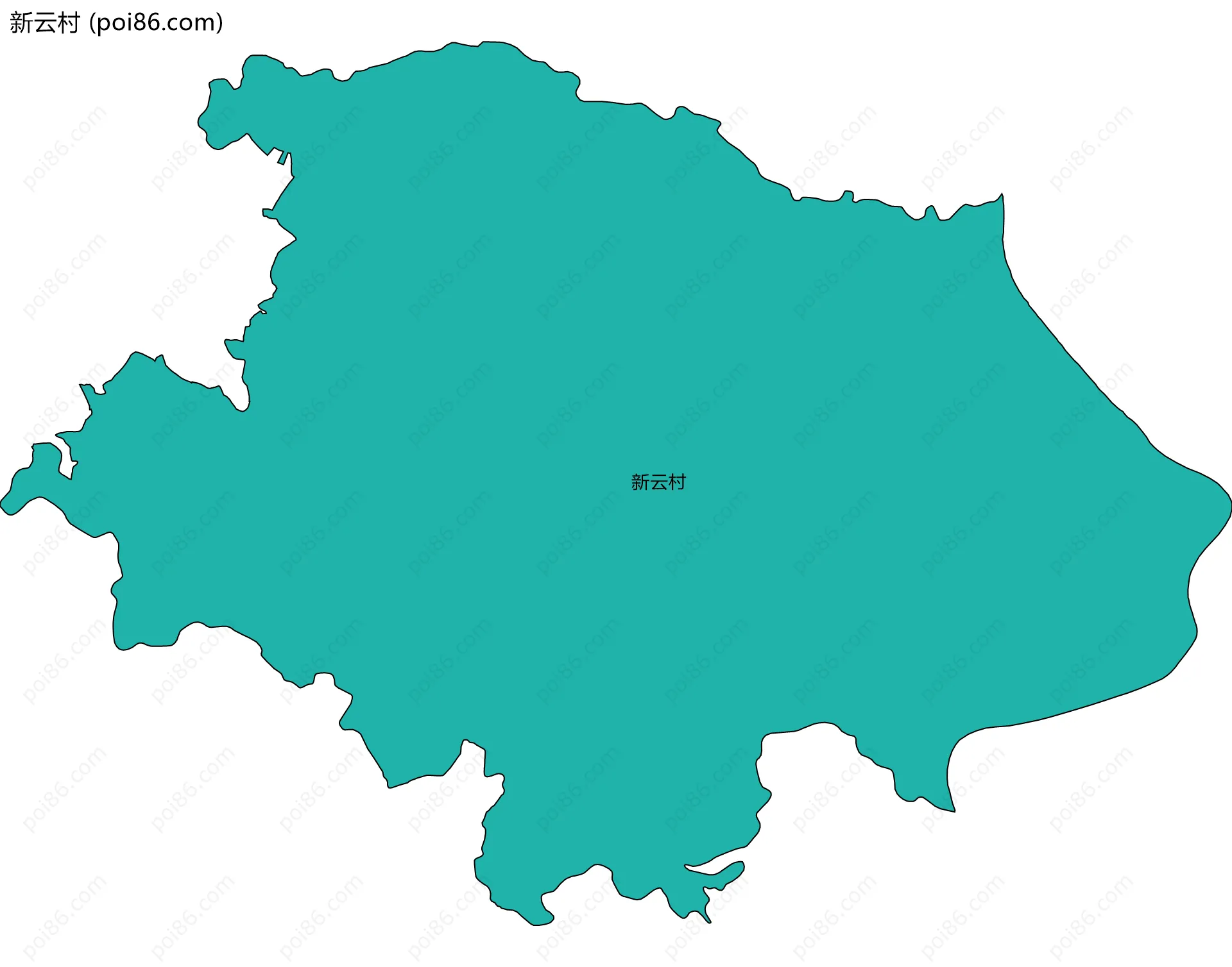 新云村边界地图