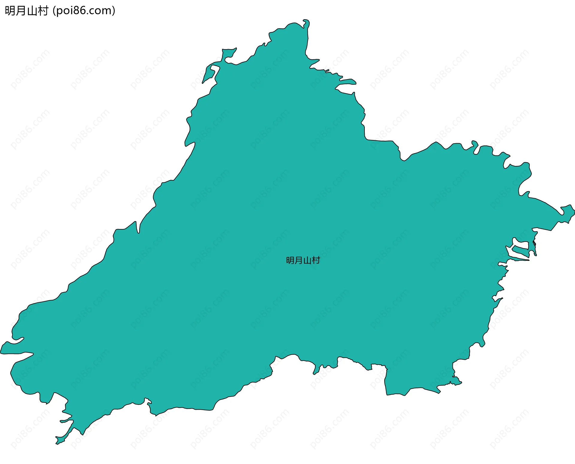 明月山村边界地图