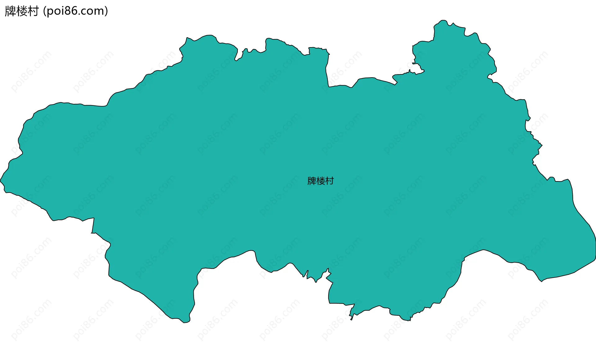 牌楼村边界地图