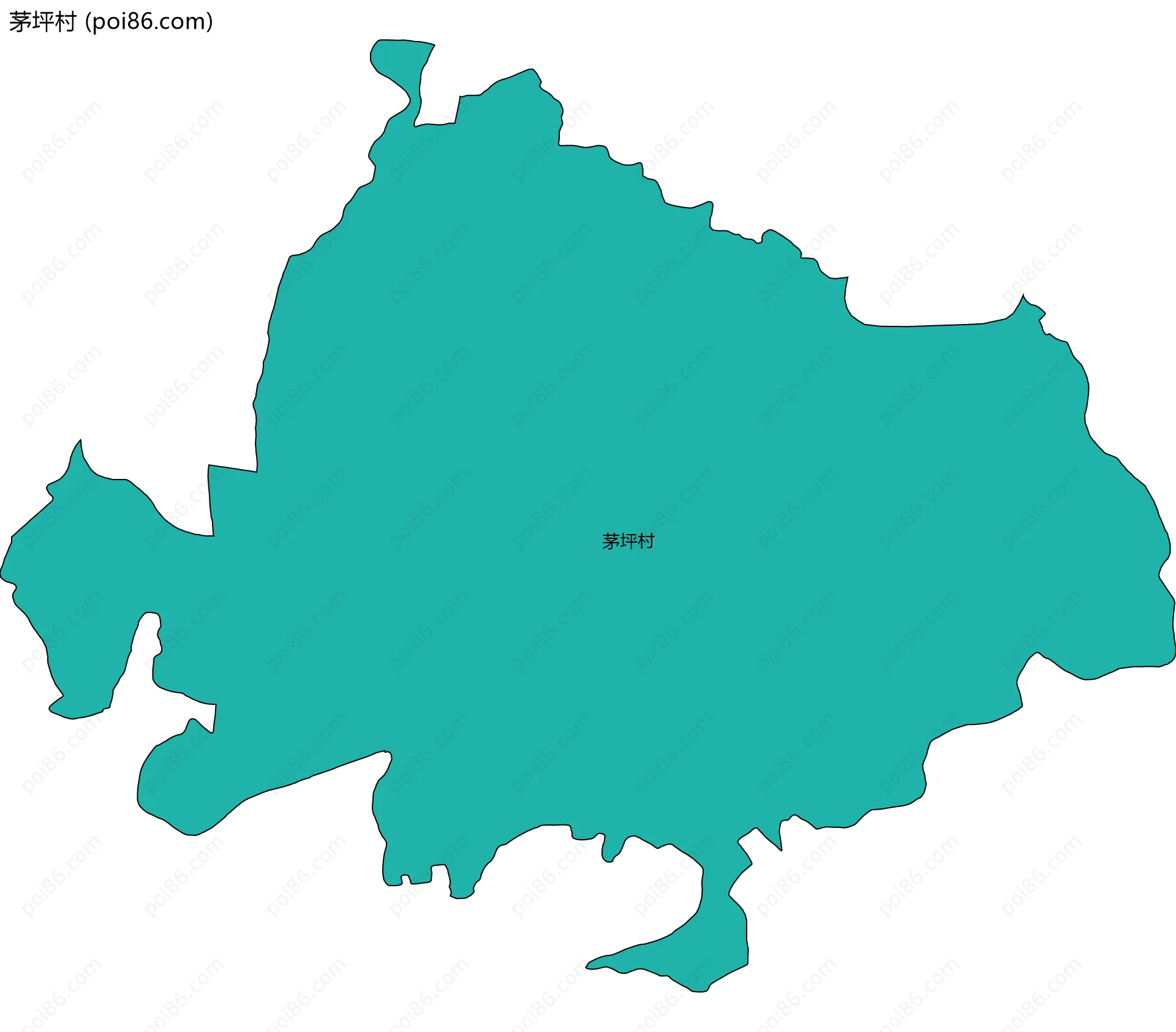 茅坪村边界地图