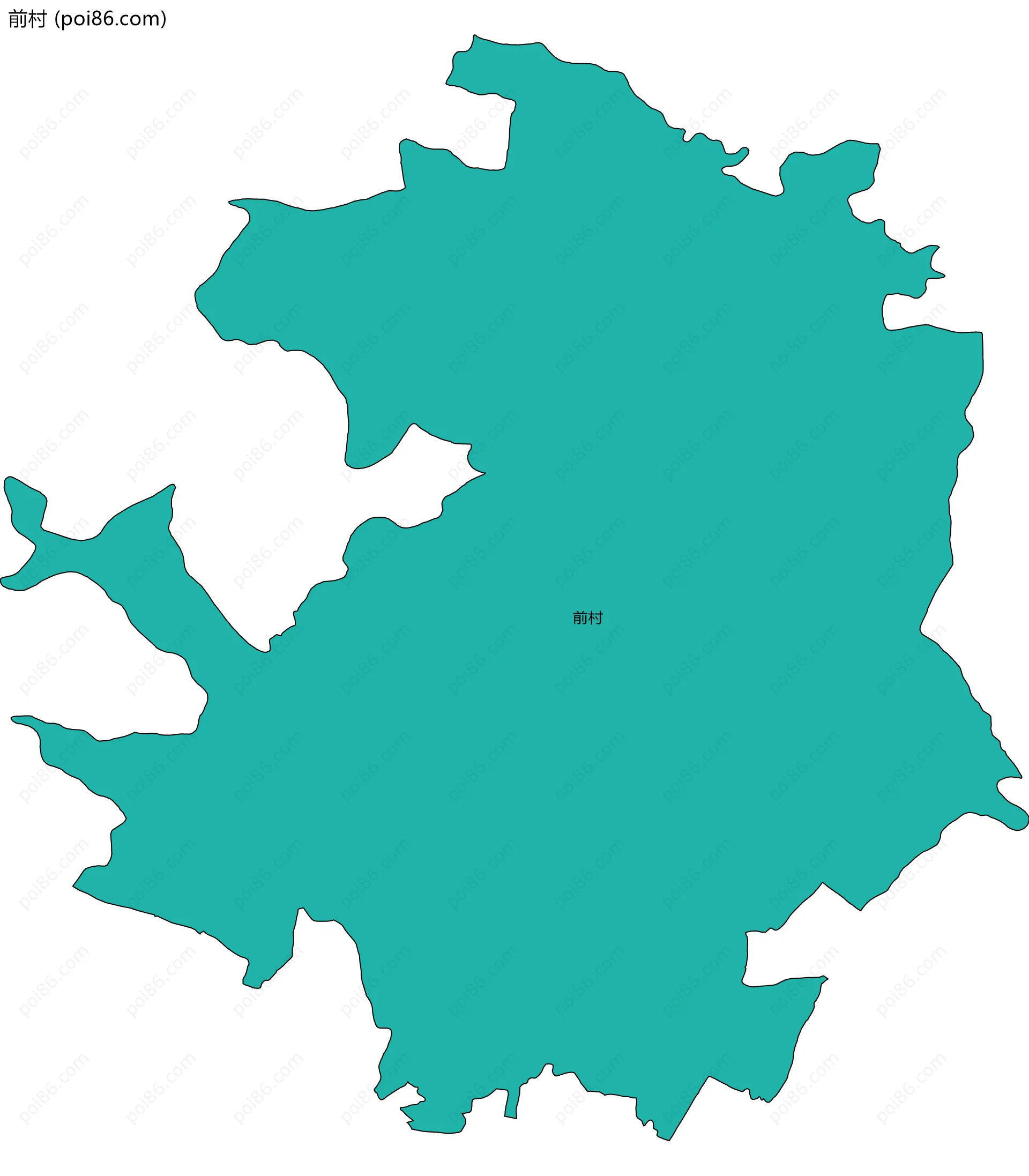 前村边界地图
