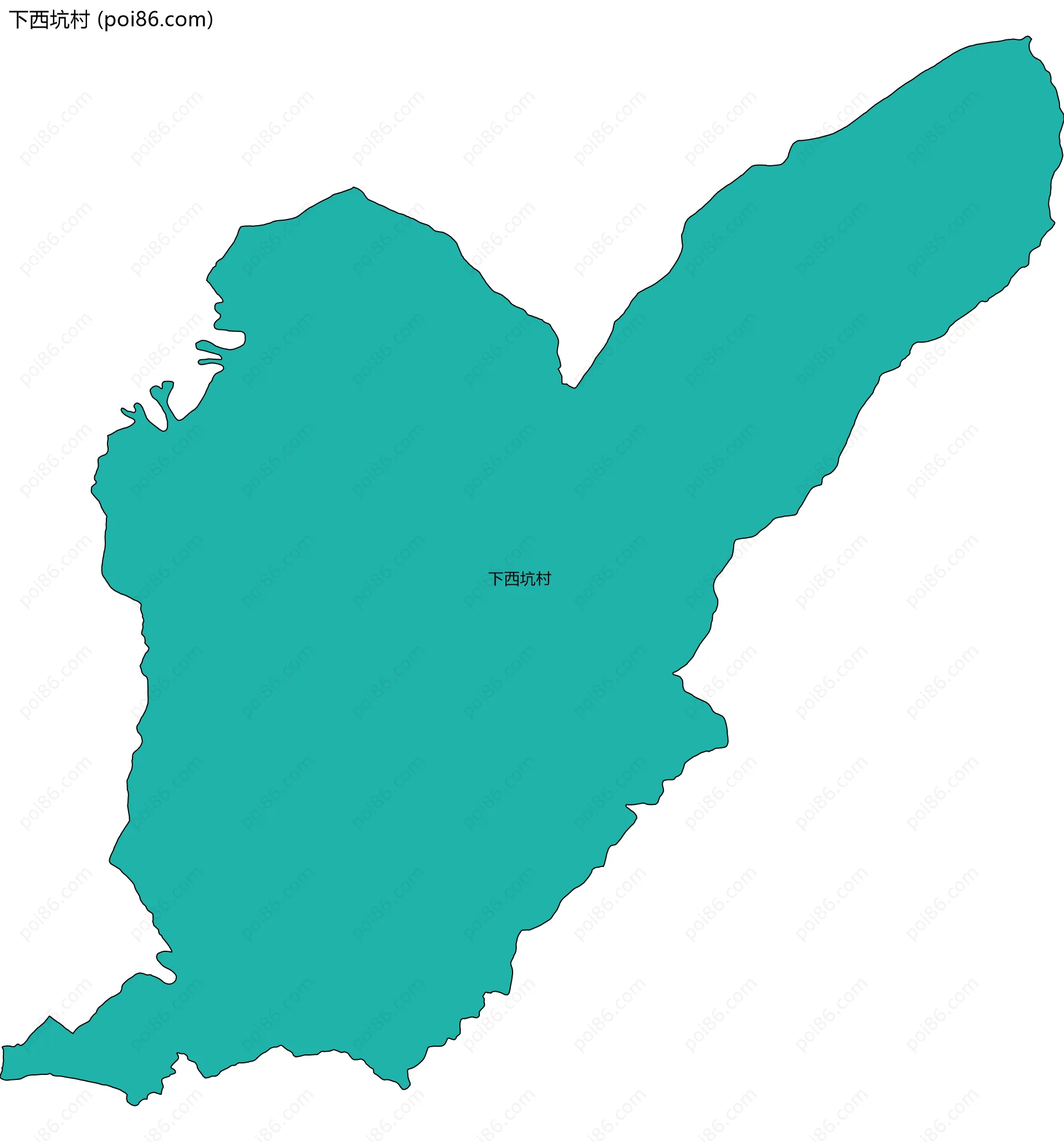 下西坑村边界地图