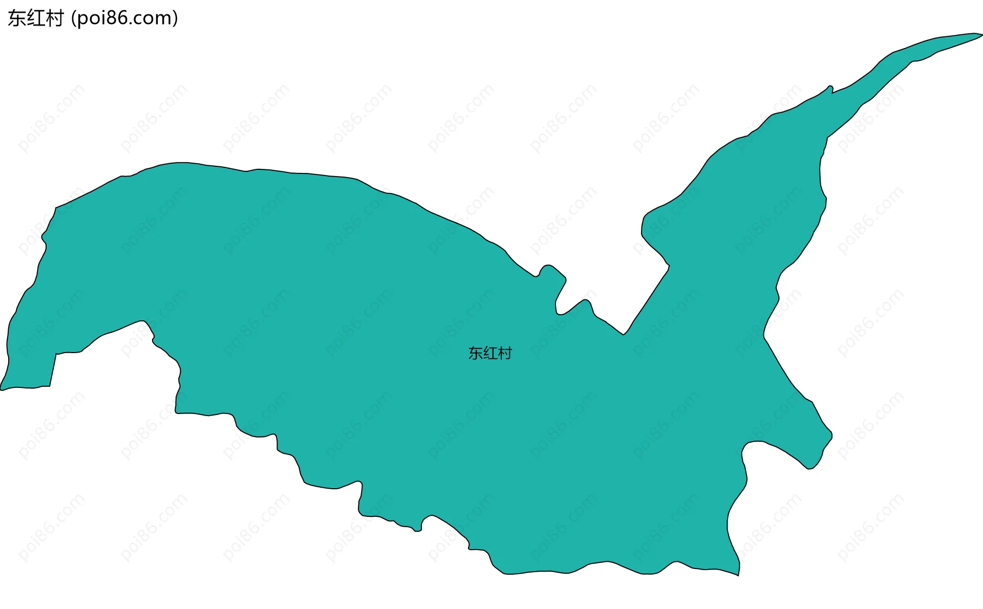 东红村边界地图
