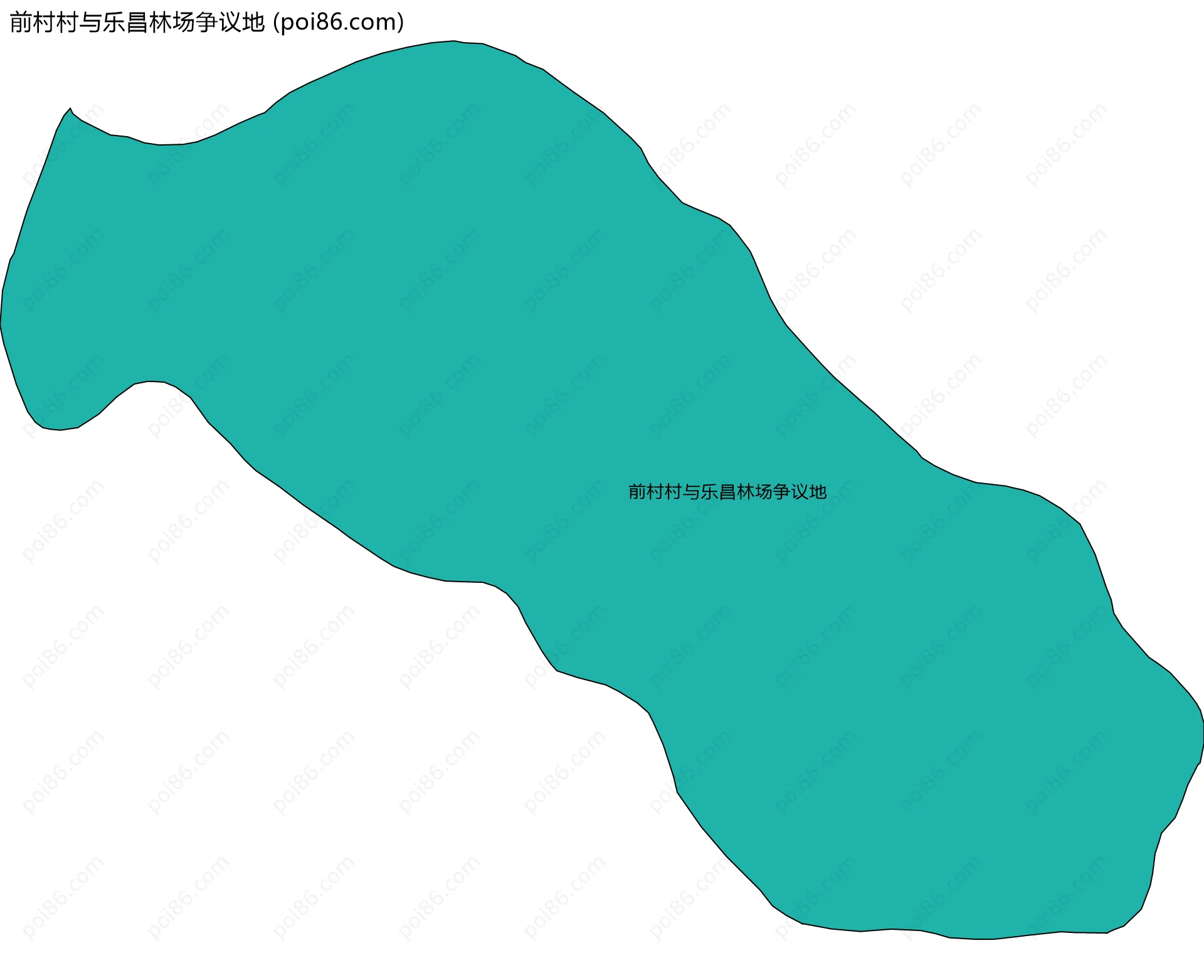 前村村与乐昌林场争议地边界地图