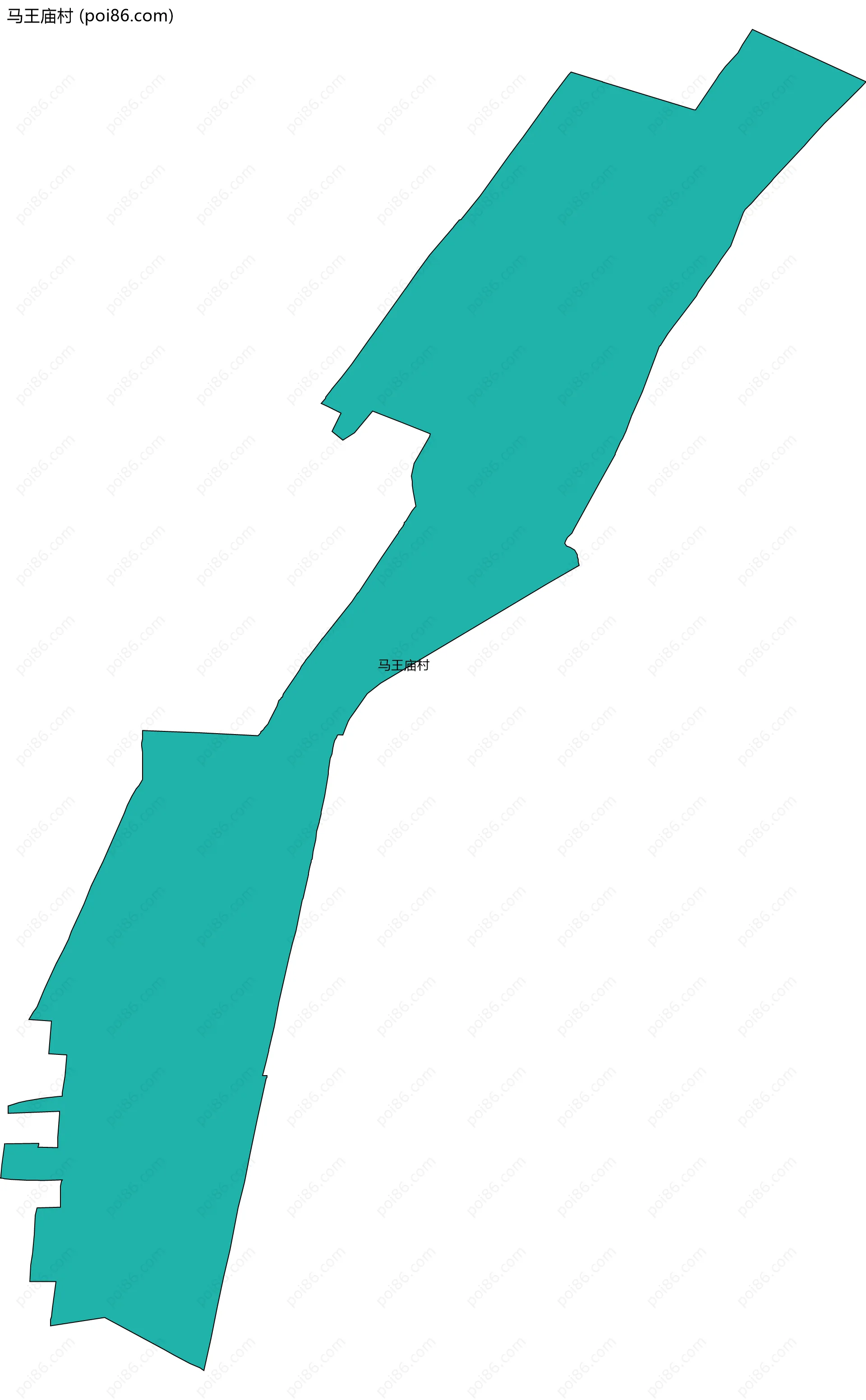 马王庙村边界地图