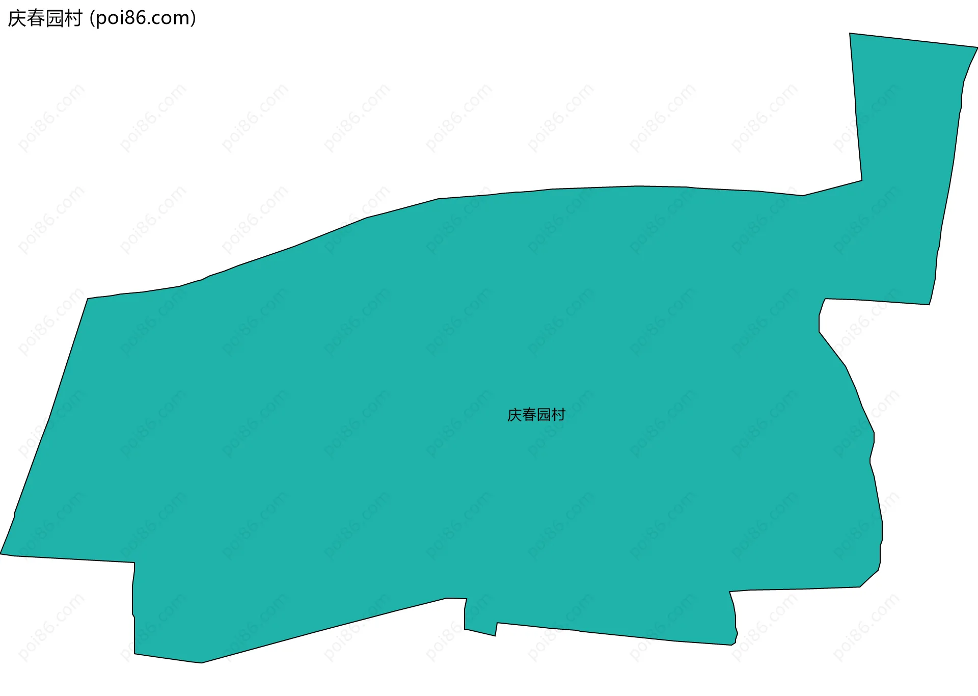 庆春园村边界地图