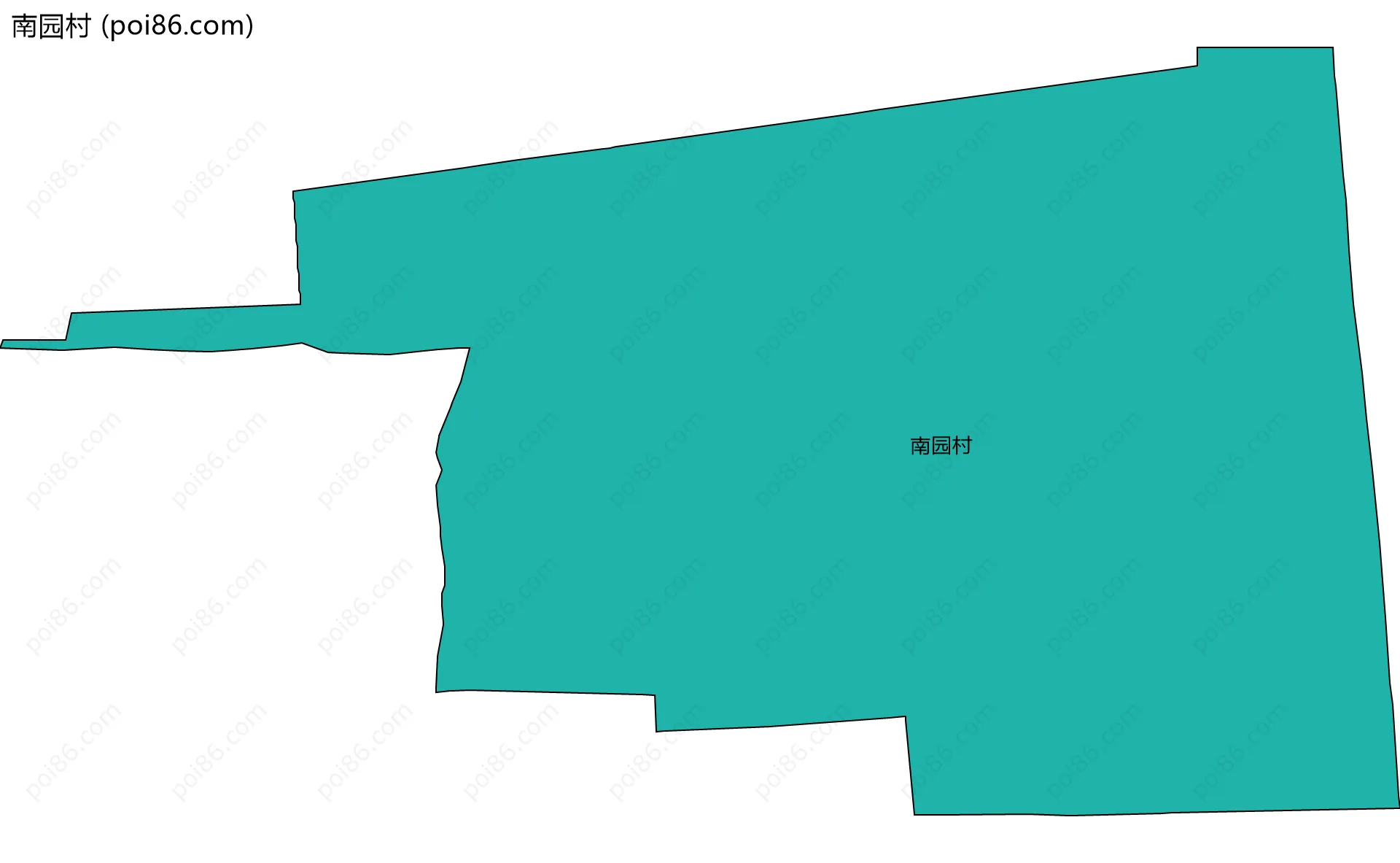 南园村边界地图
