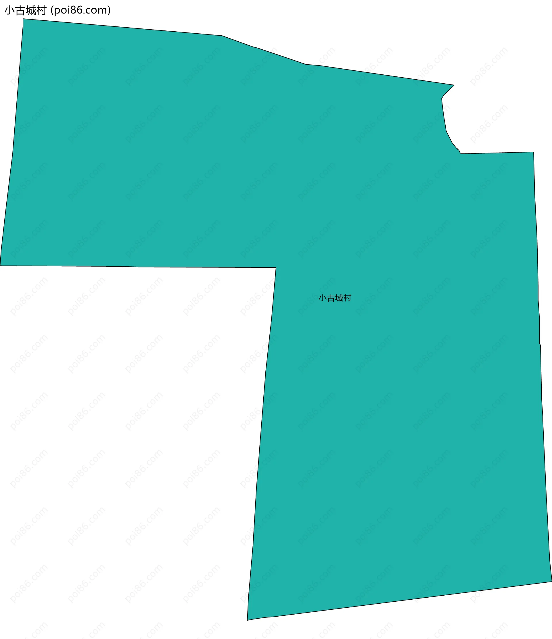 小古城村边界地图
