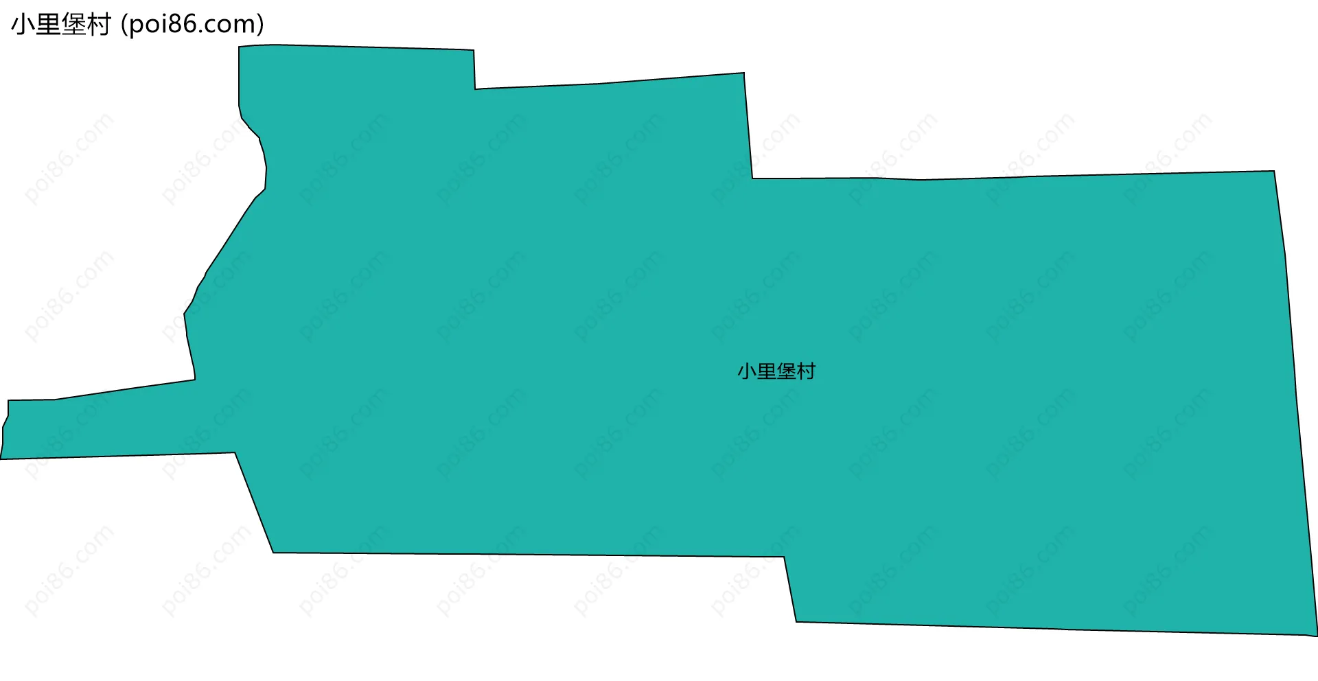 小里堡村边界地图