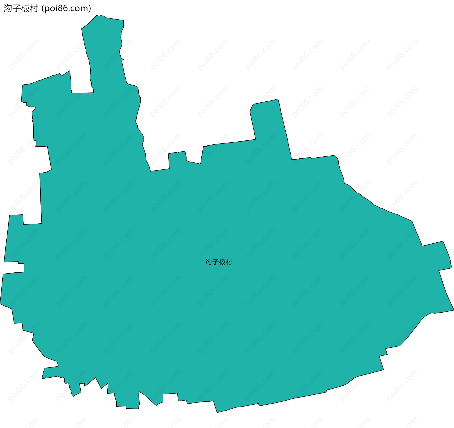沟子板村边界地图