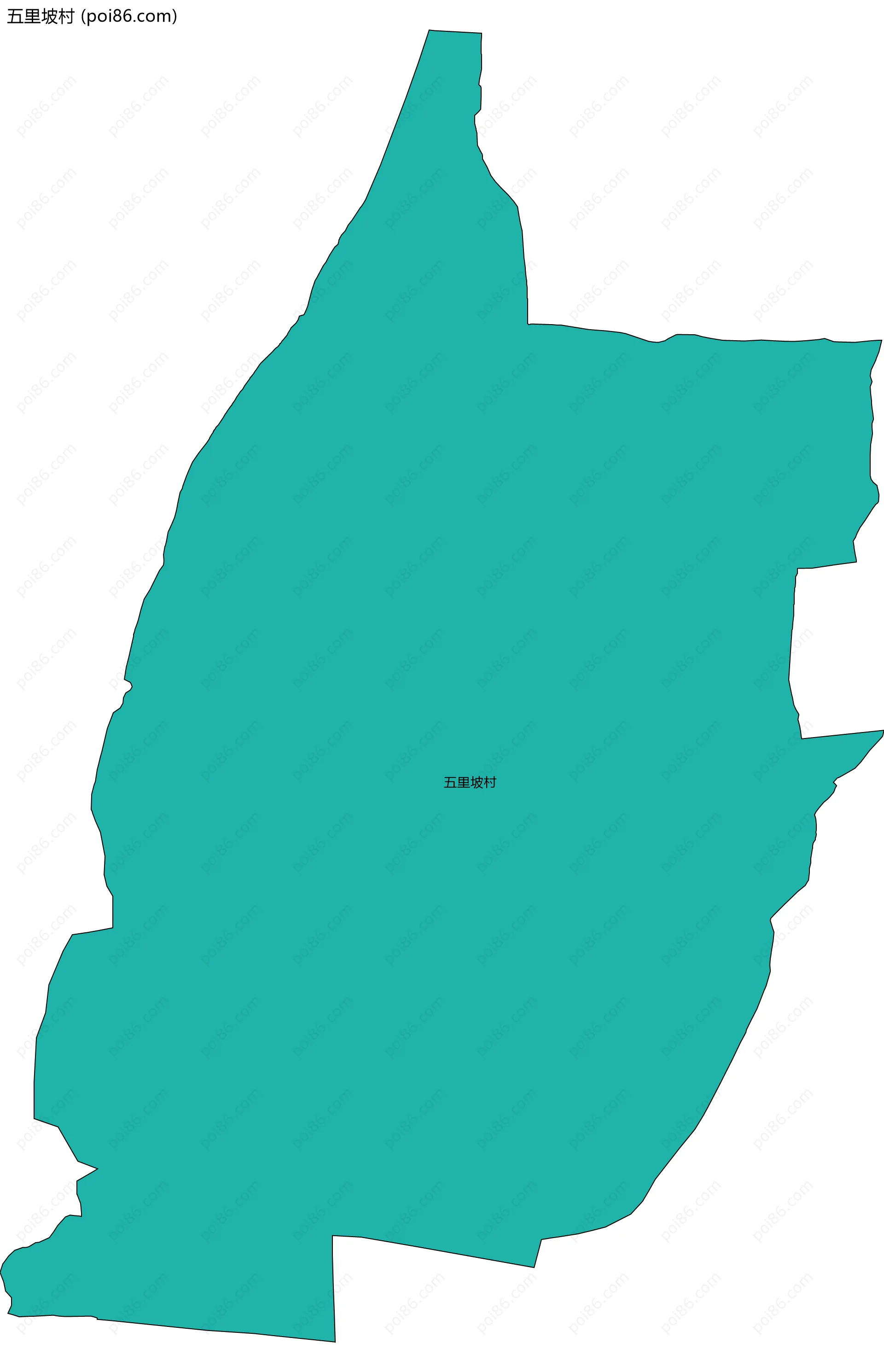 五里坡村边界地图