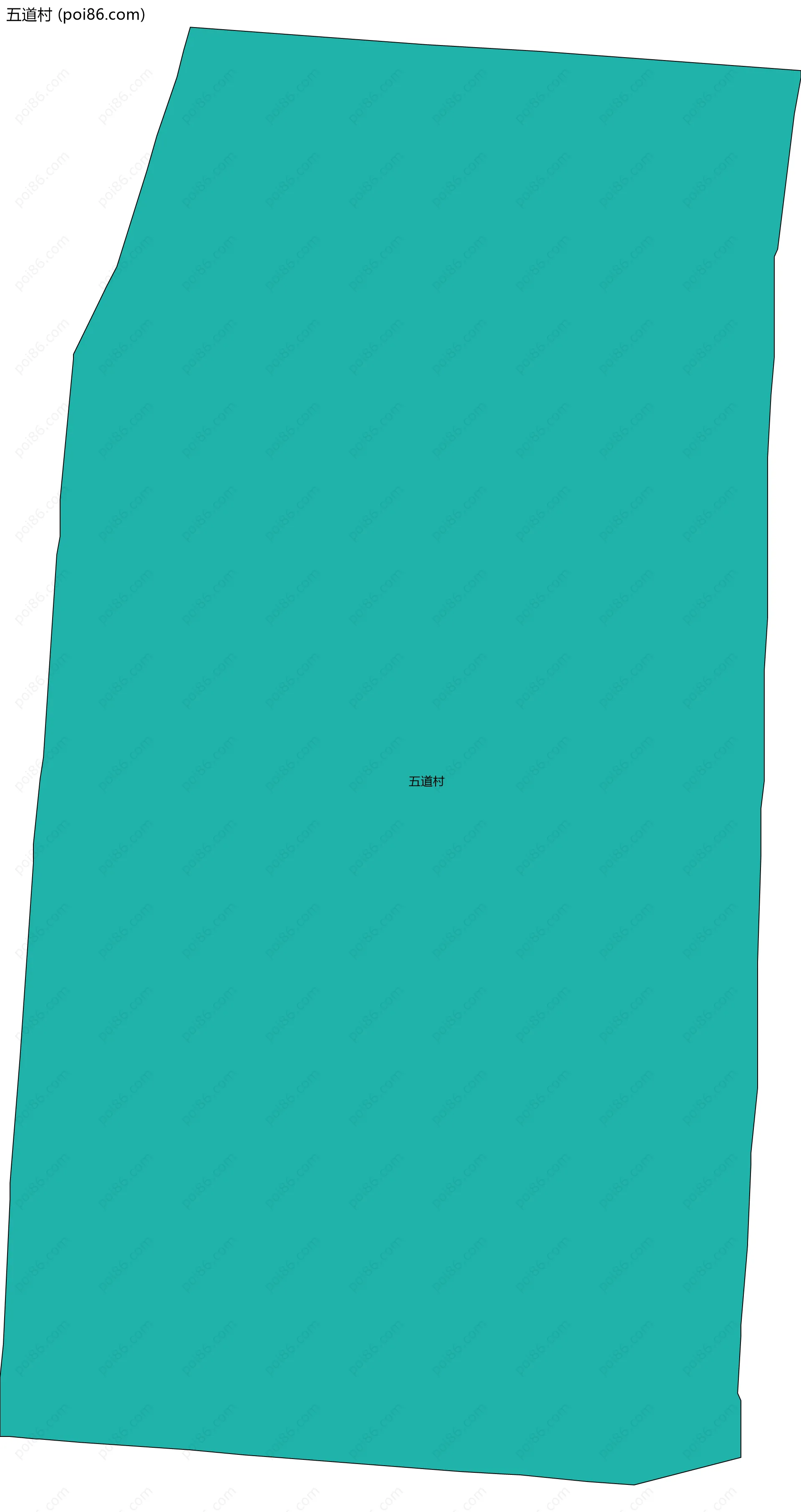 五道村边界地图