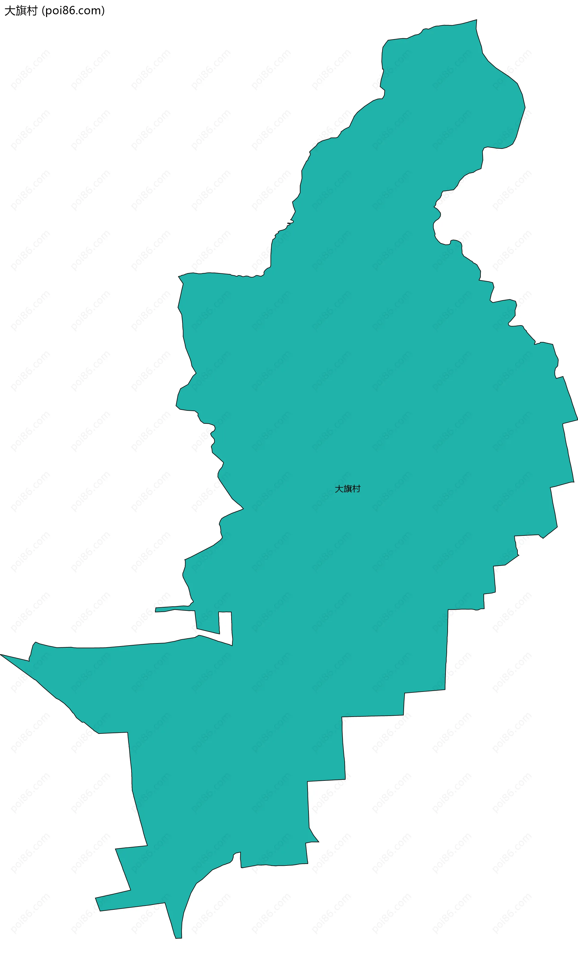 大旗村边界地图