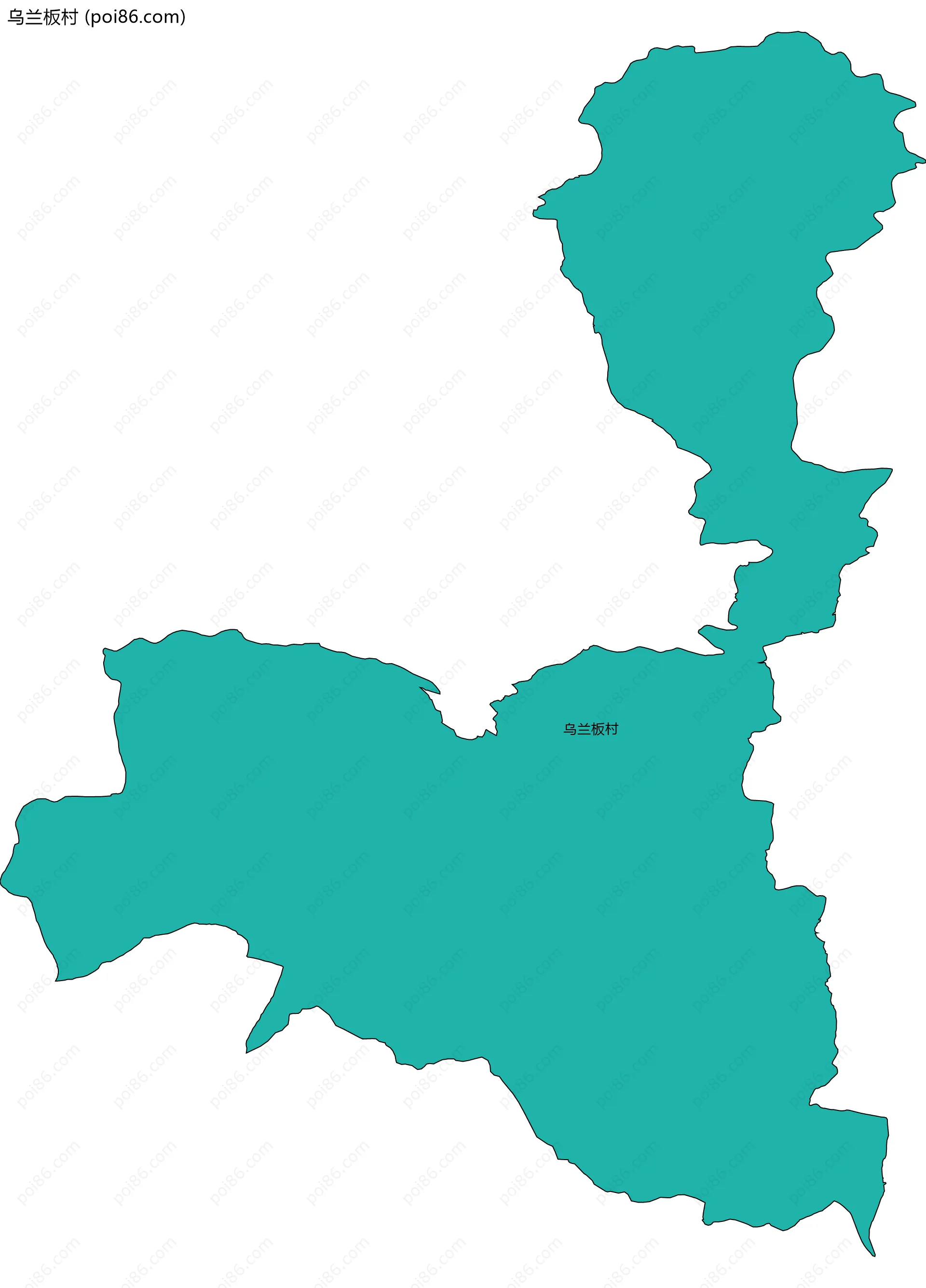 乌兰板村边界地图