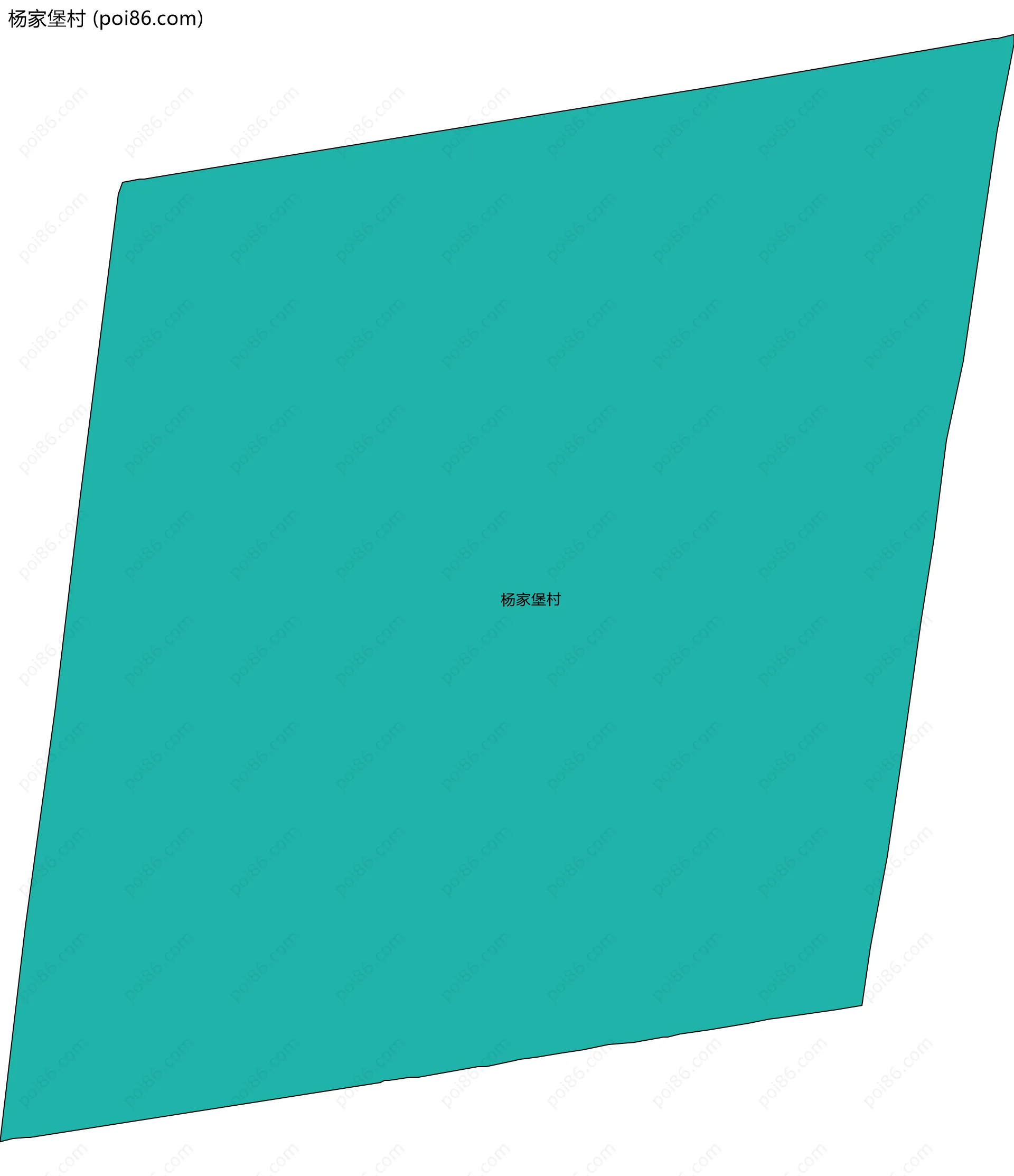 杨家堡村边界地图