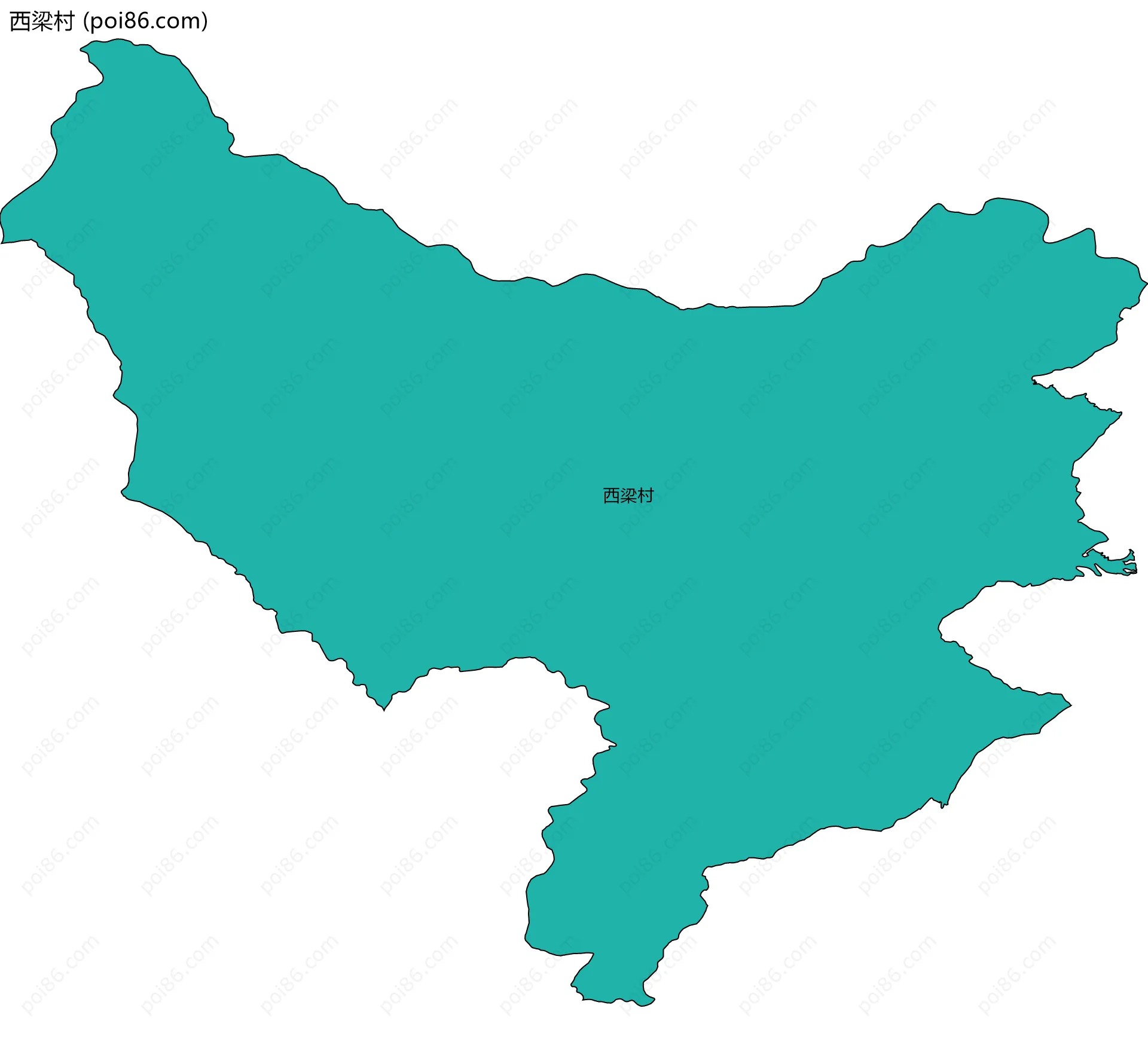 西梁村边界地图