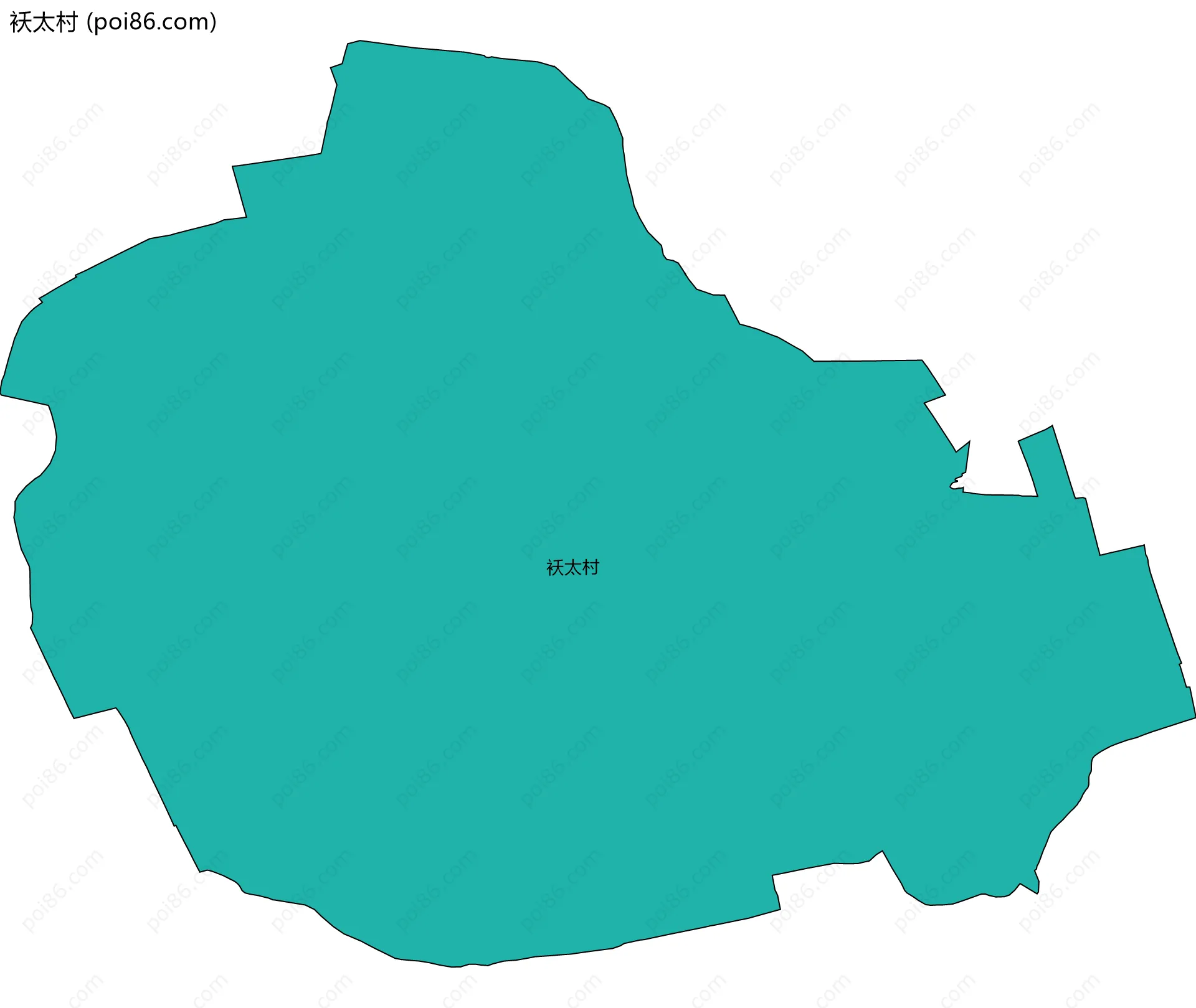 袄太村边界地图