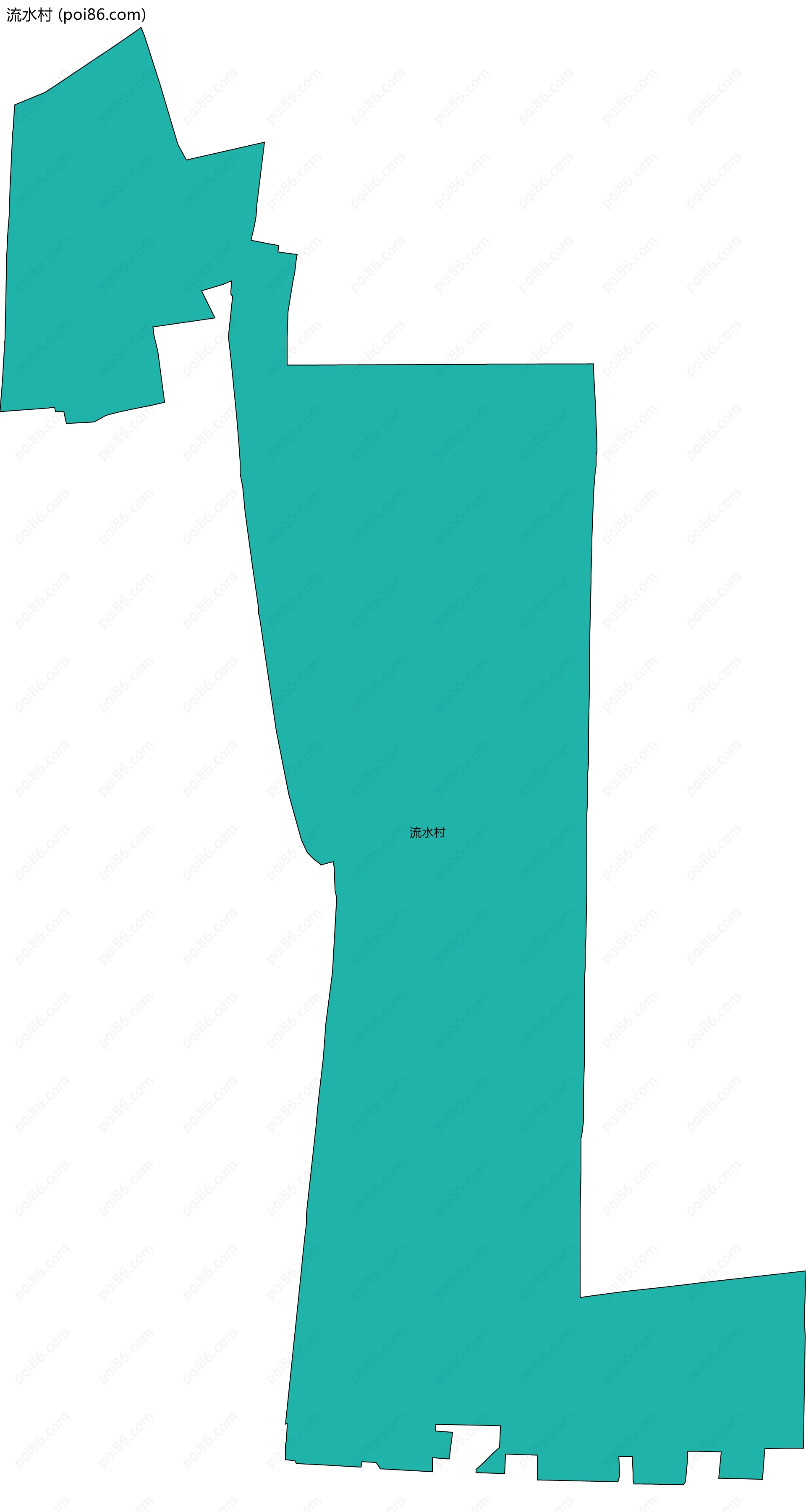 流水村边界地图