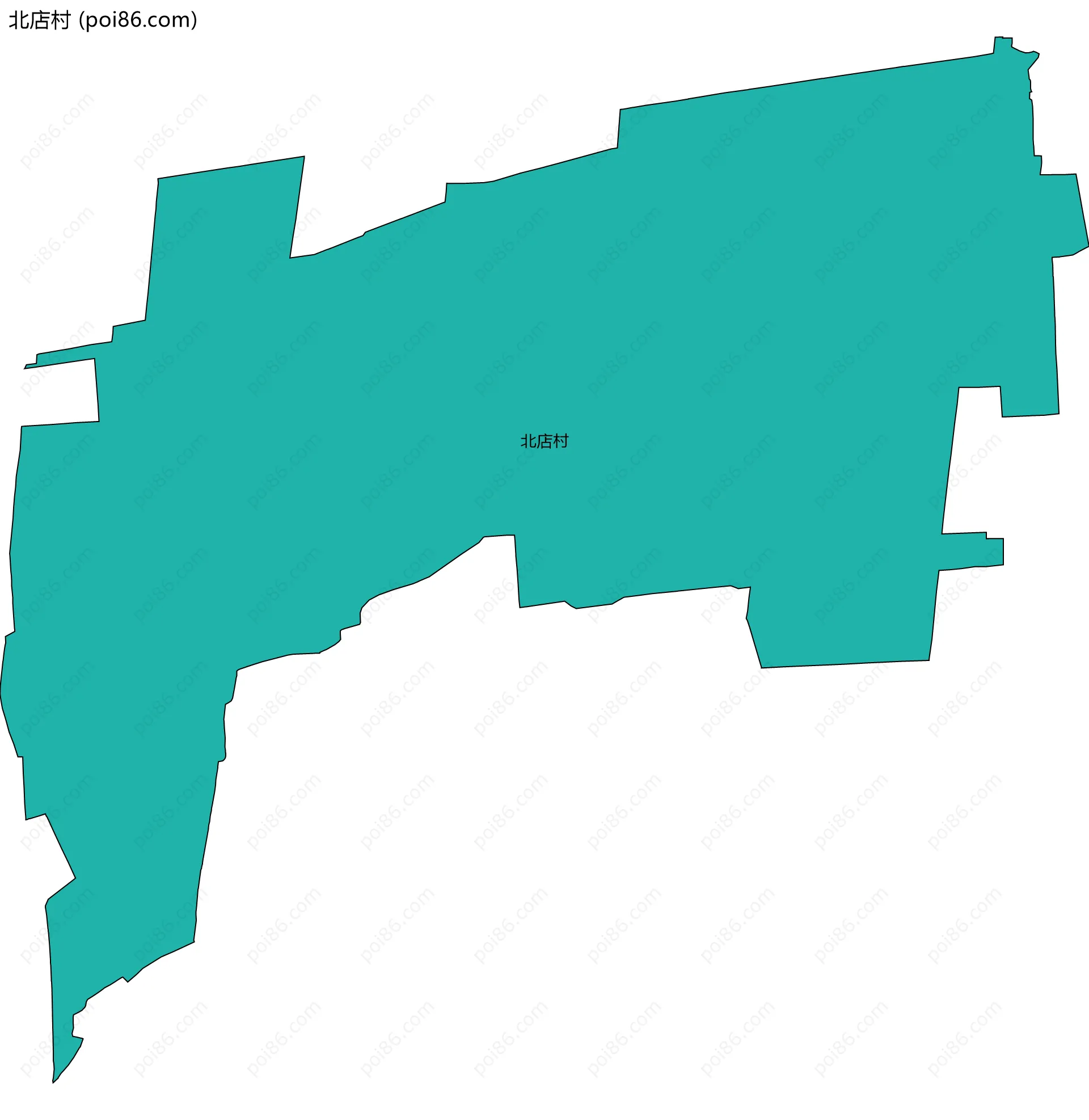 北店村边界地图
