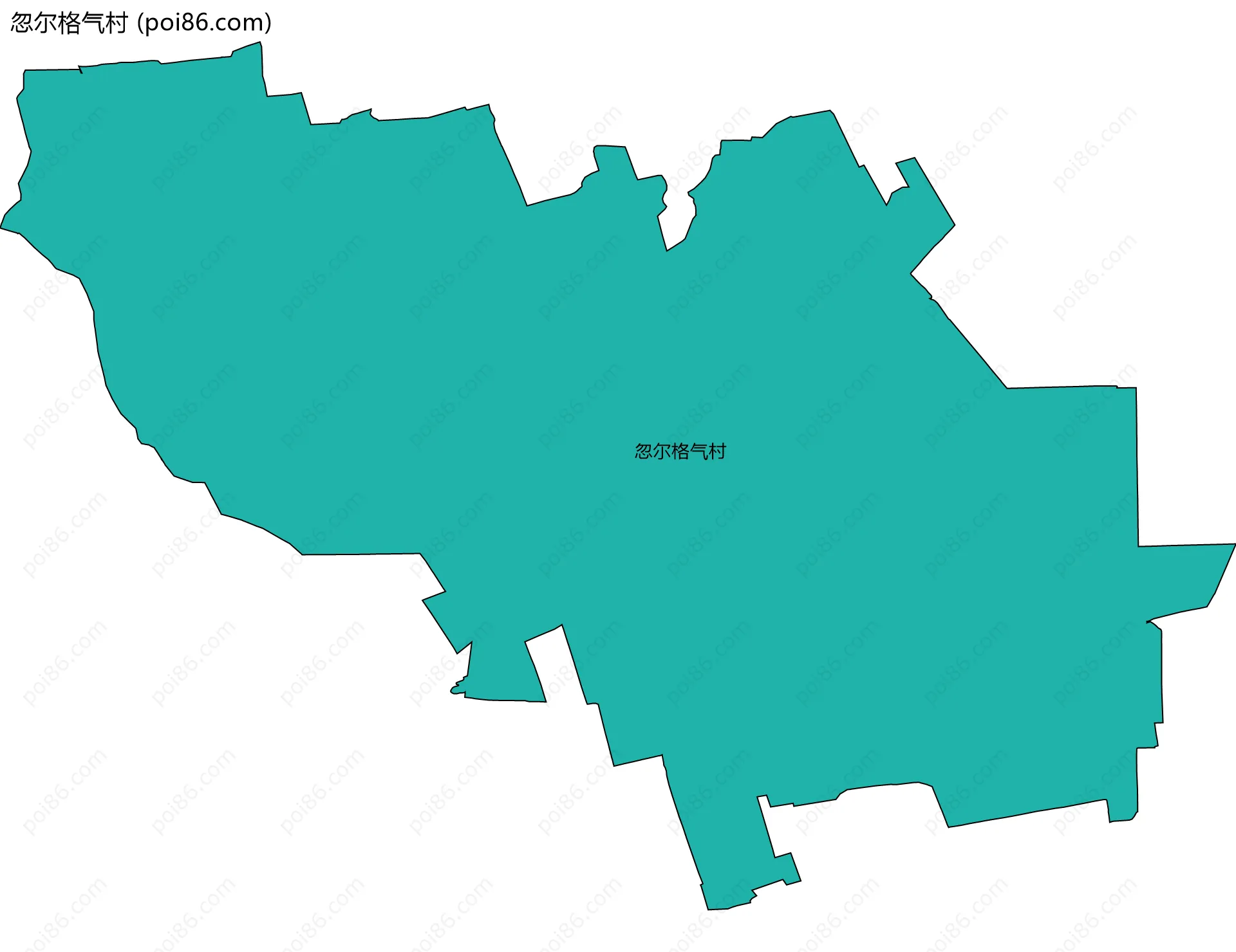 忽尔格气村边界地图