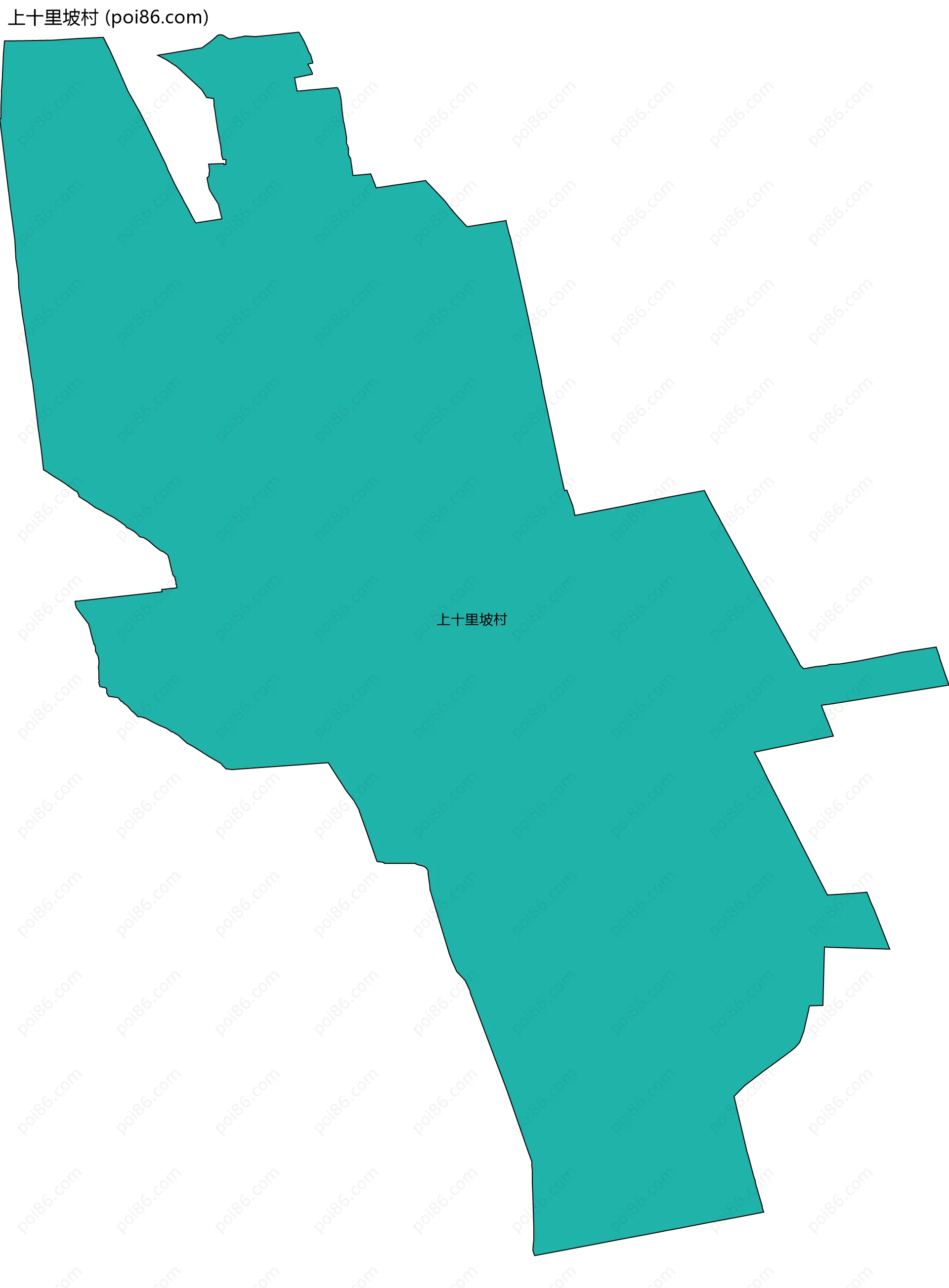 上十里坡村边界地图