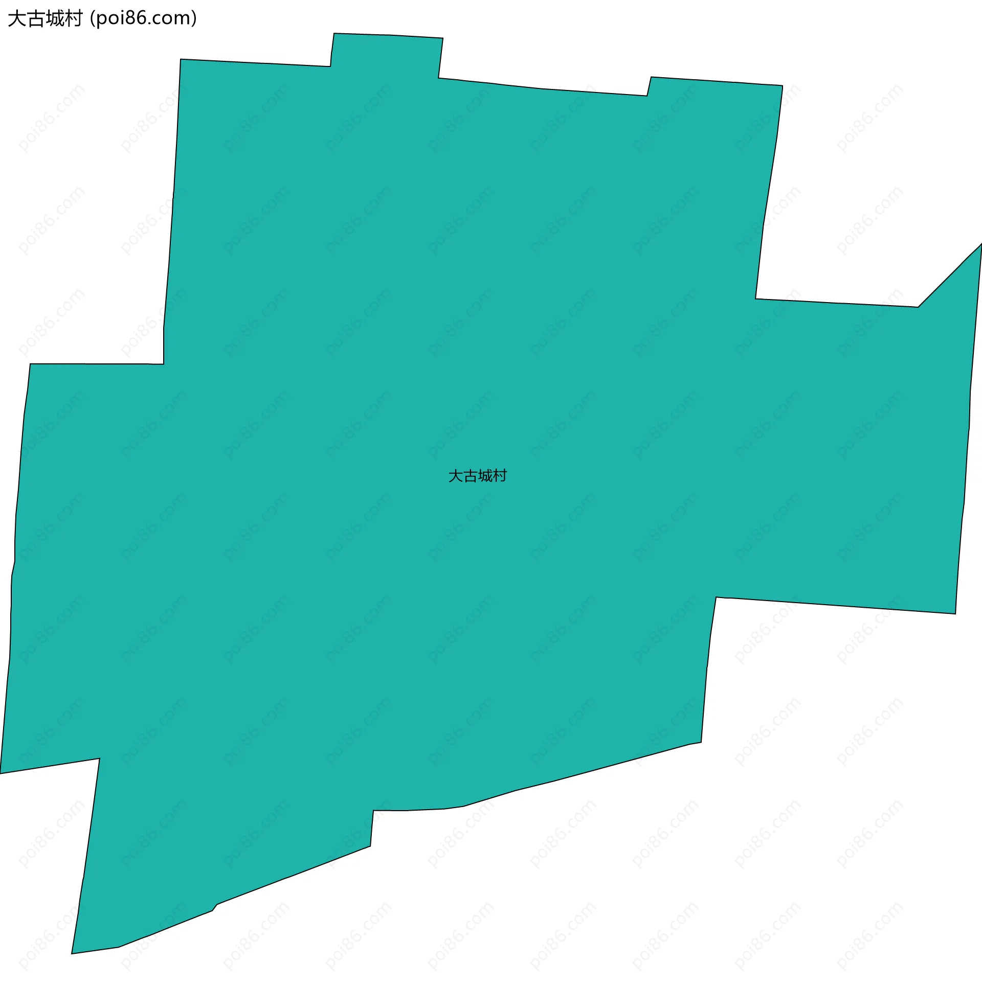 大古城村边界地图