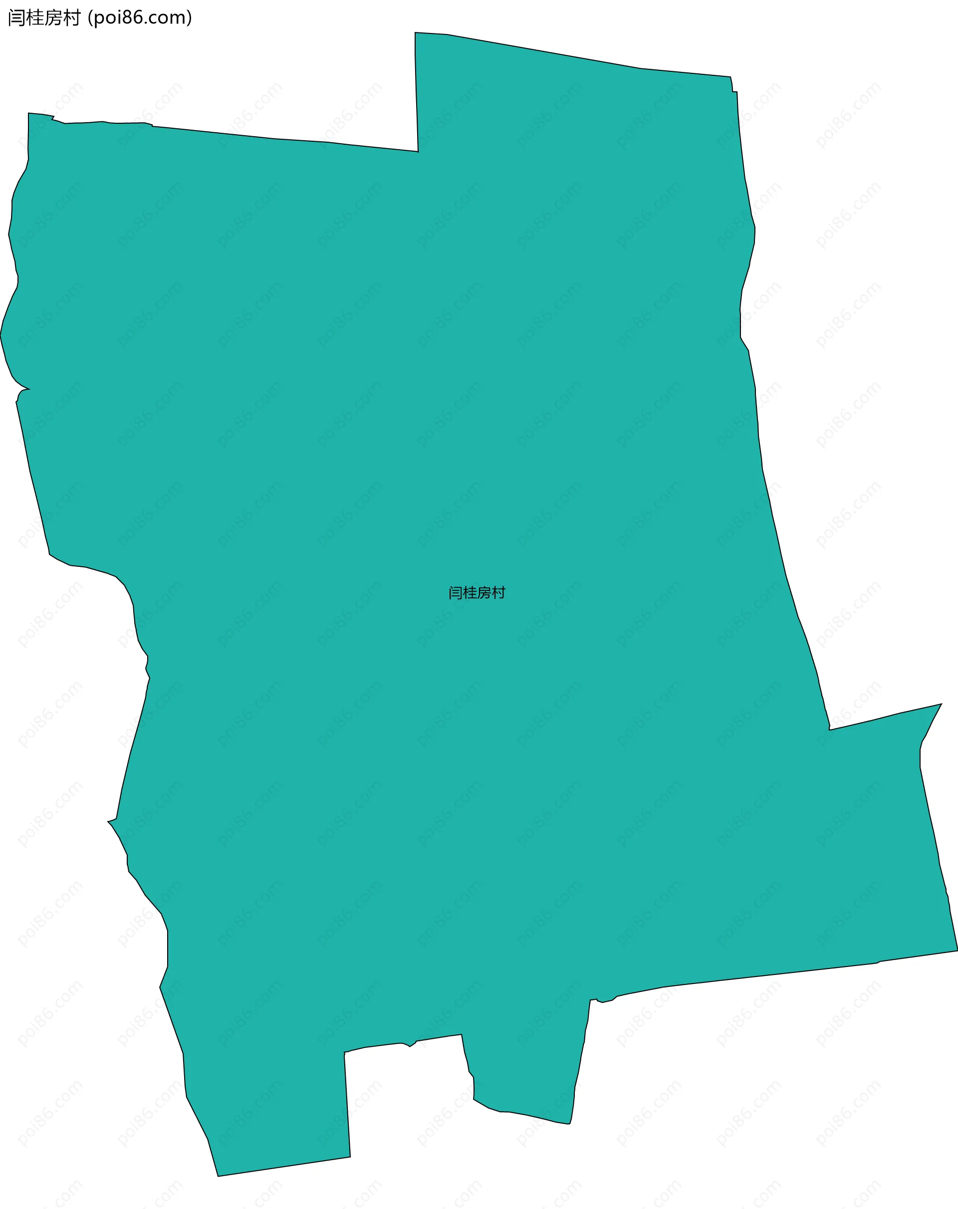 闫桂房村边界地图